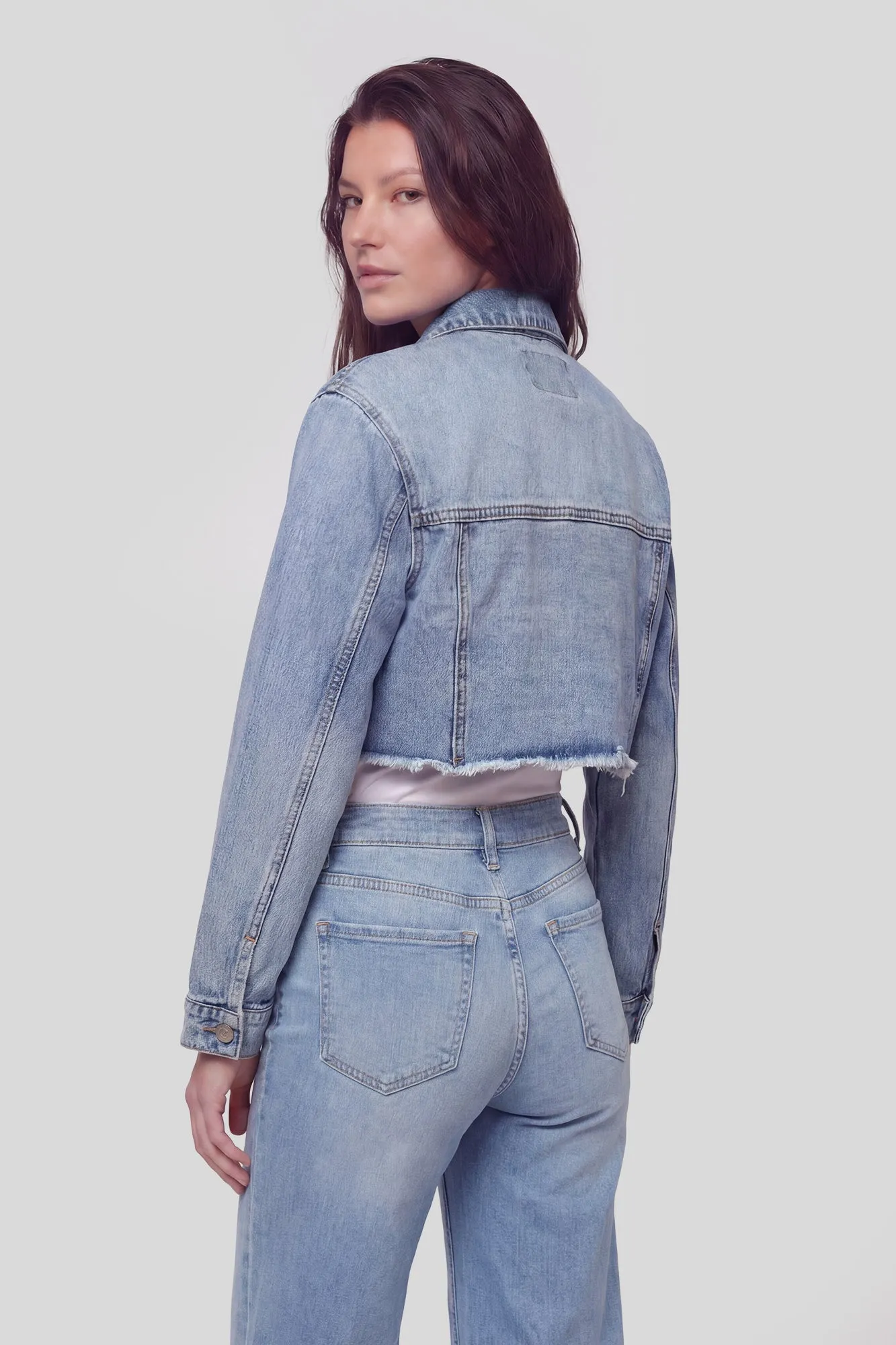 Cropped Denim Jacket sold by Charlotte Russe product image thumbnail 2