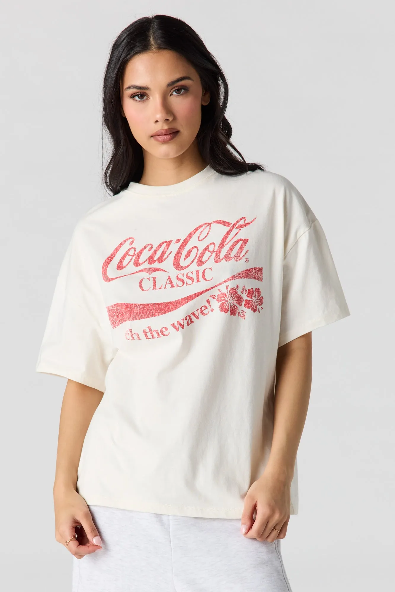 Luxe Heavy Cotton Coca-Cola Graphic T-Shirt sold by Charlotte Russe