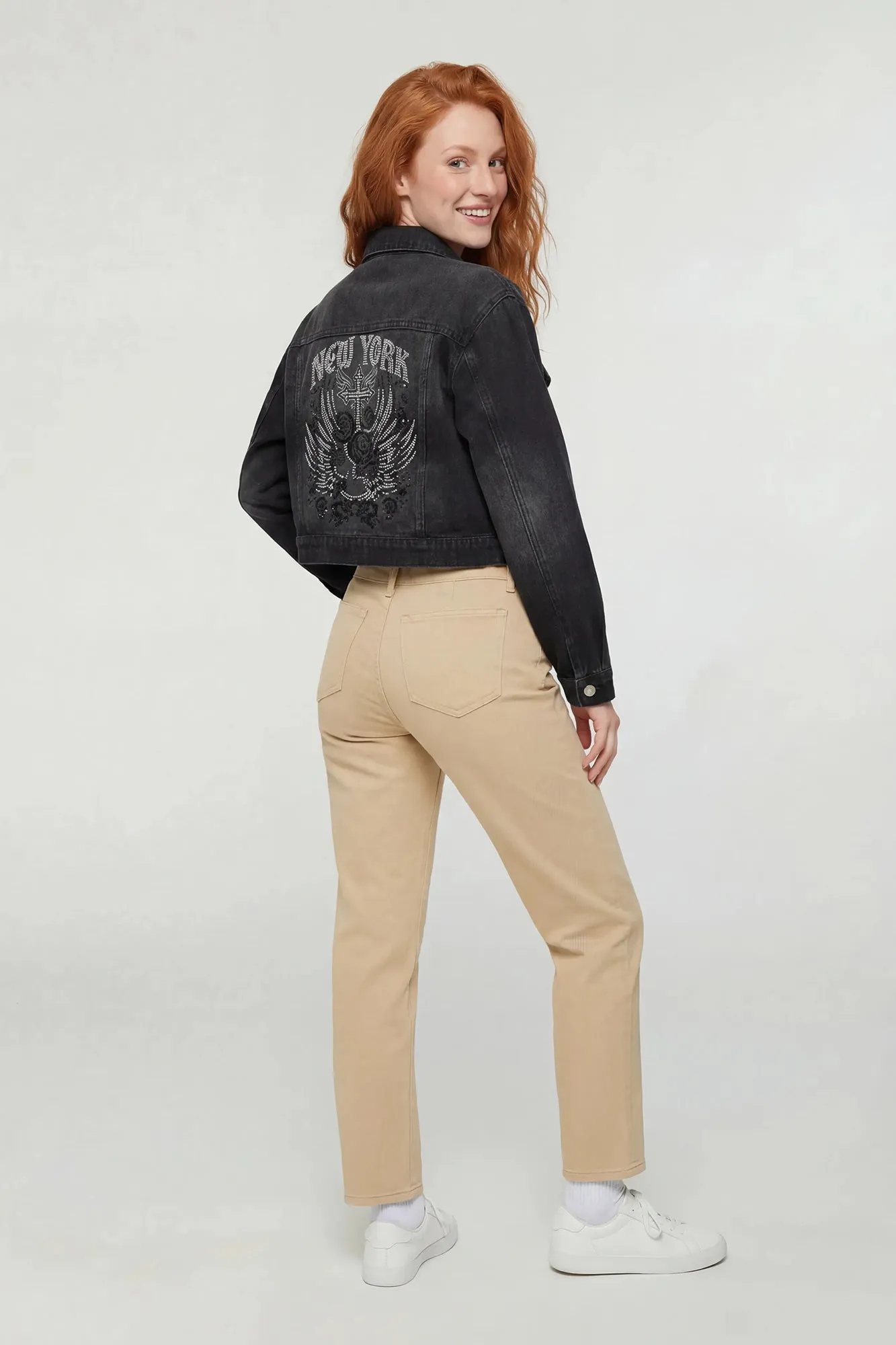 Graphic Denim Jacket sold by Charlotte Russe product image thumbnail 3