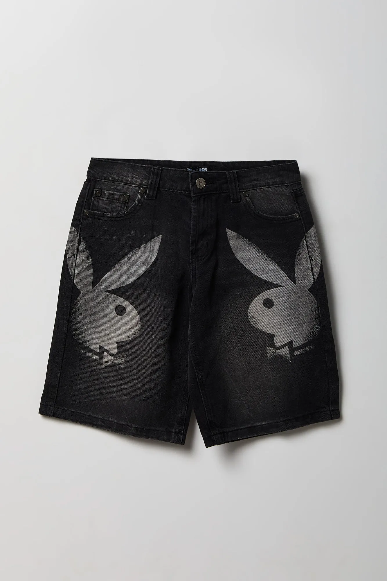 Playboy Print Low Rise Jort sold by Charlotte Russe
