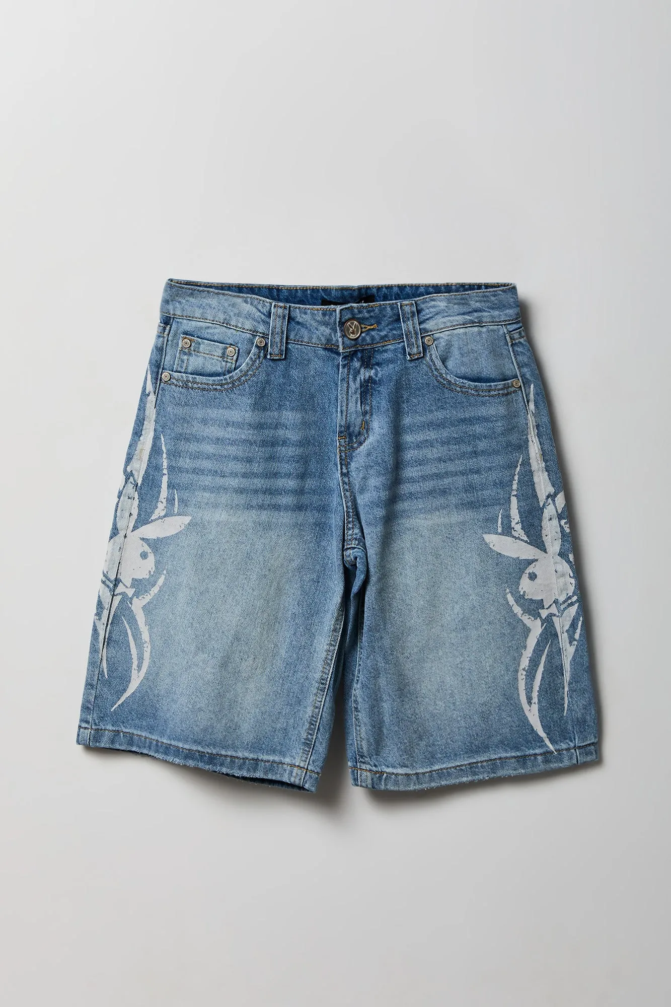 Playboy Print Low Rise Jort sold by Charlotte Russe product image thumbnail 3