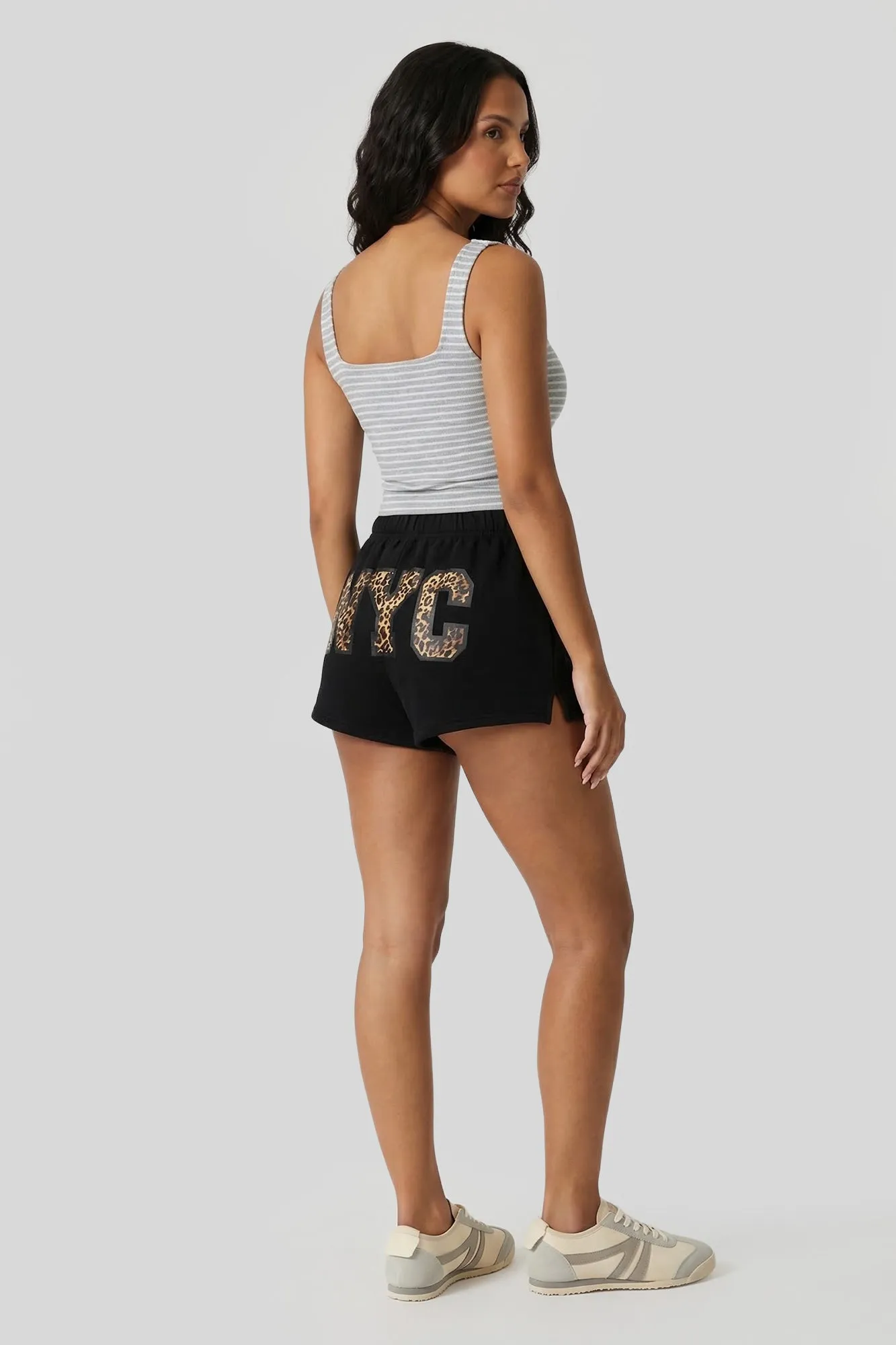 Graphic Fleece Short sold by Charlotte Russe product image thumbnail 5