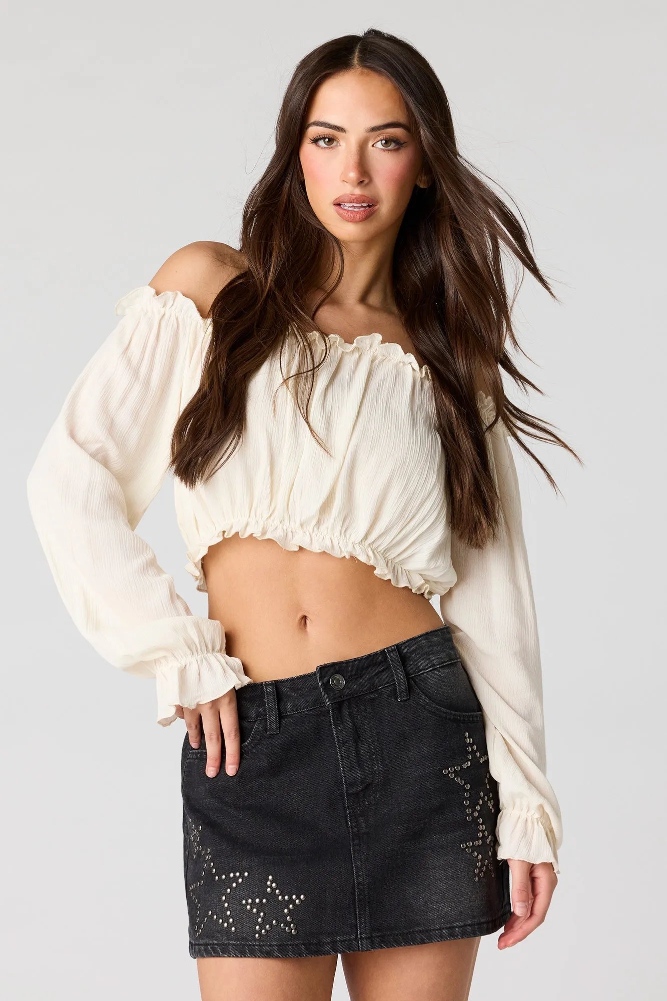 Star Studded Denim Skirt sold by Charlotte Russe product image thumbnail 4