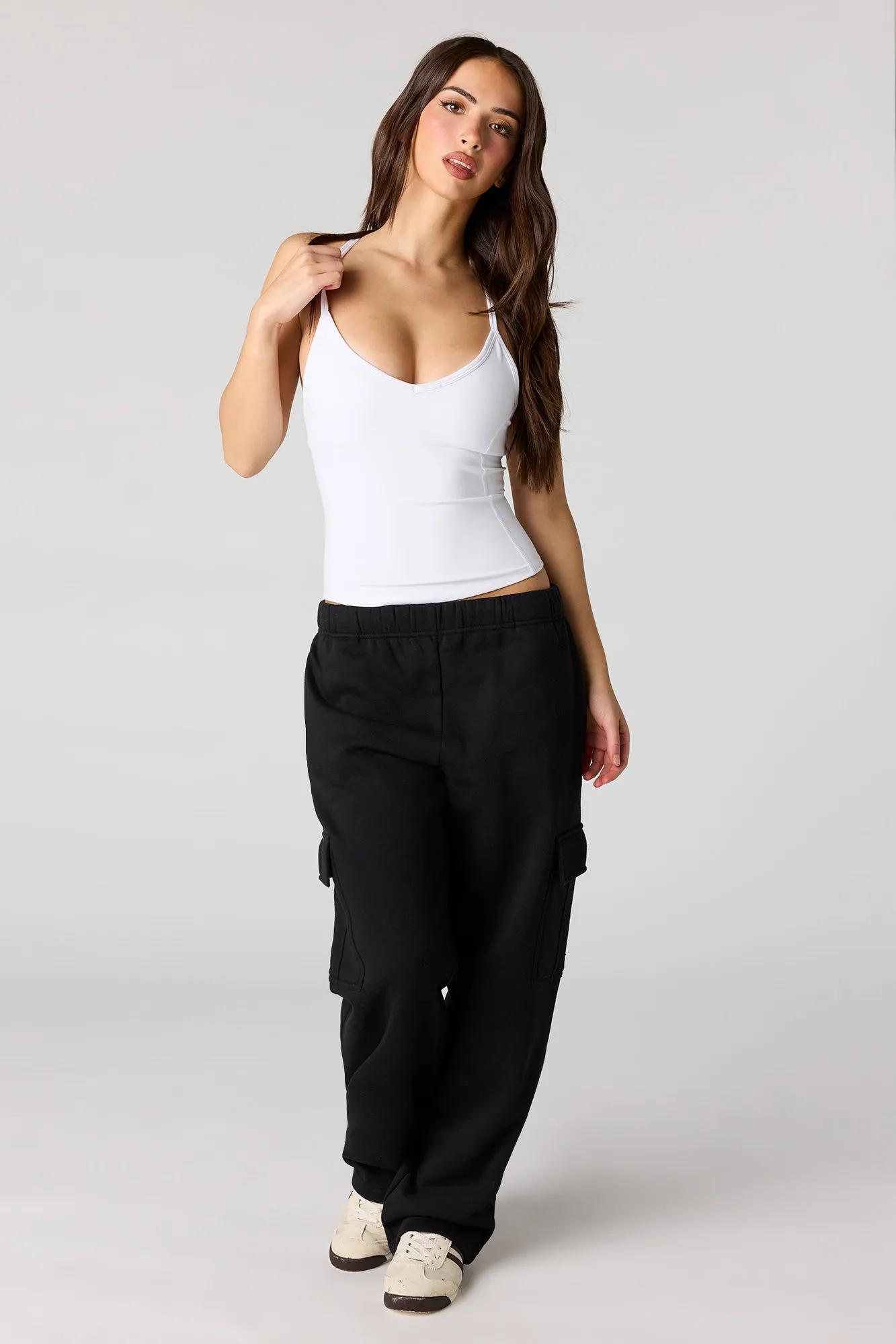 Fleece Cargo Sweatpant sold by Charlotte Russe product image thumbnail 4