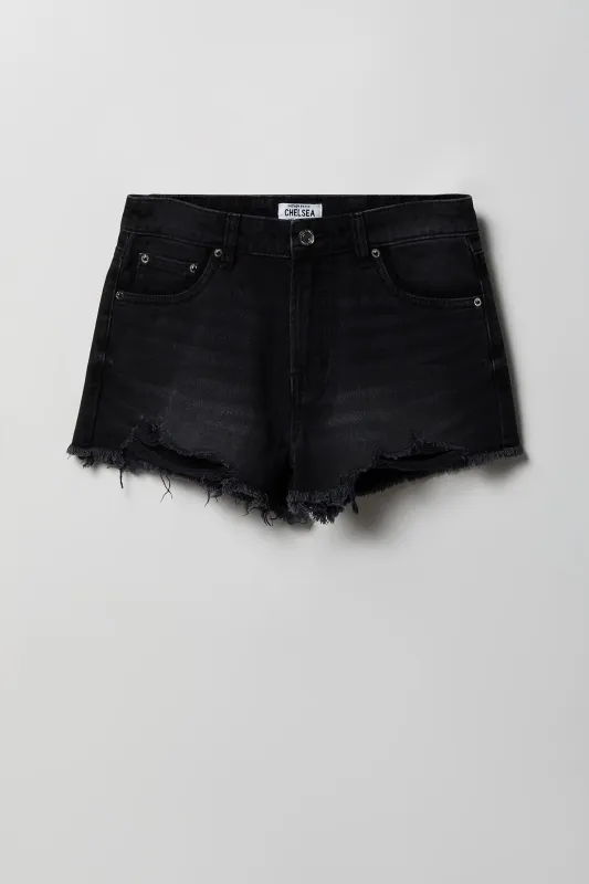 Lace Trim Denim Short made by Stitches