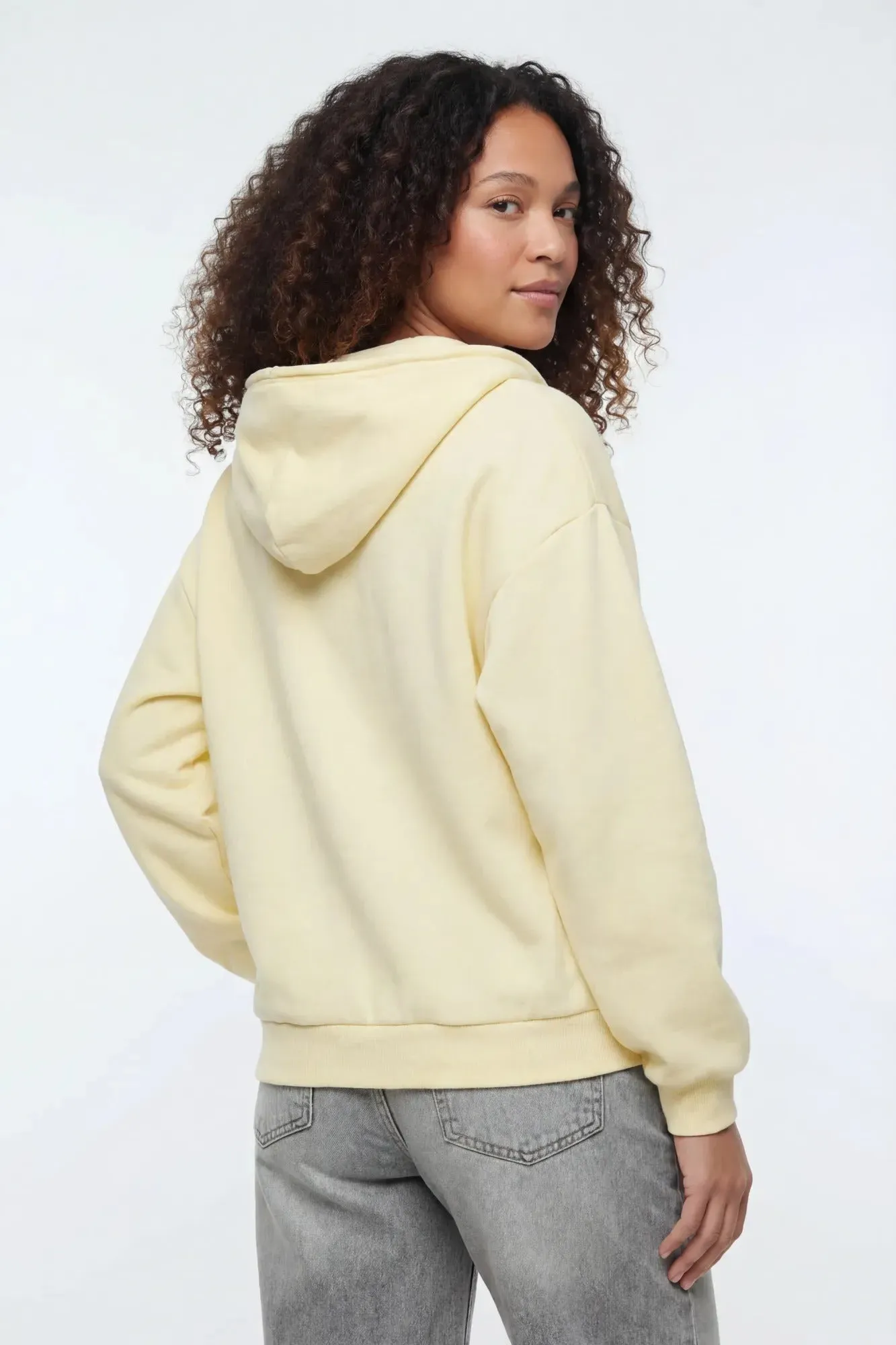 Boxy Zip-Up Fleece Hoodie sold by Charlotte Russe product image thumbnail 2