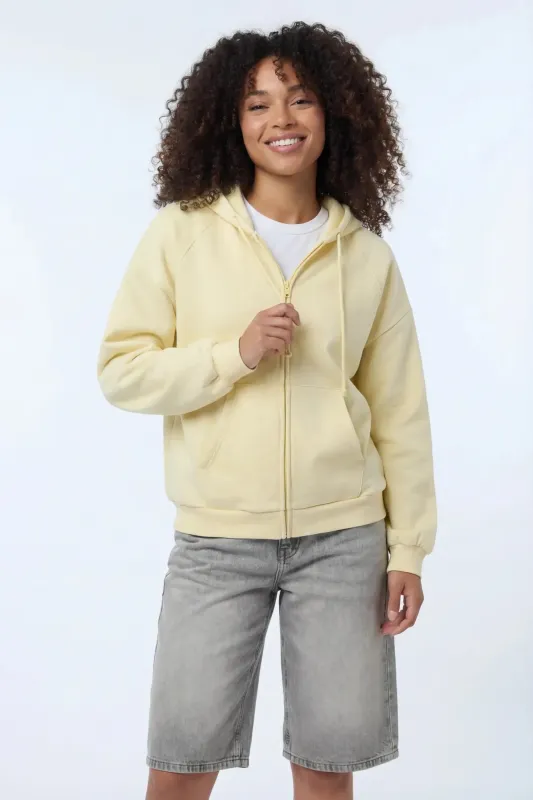 Boxy Zip-Up Fleece Hoodie made by Stitches