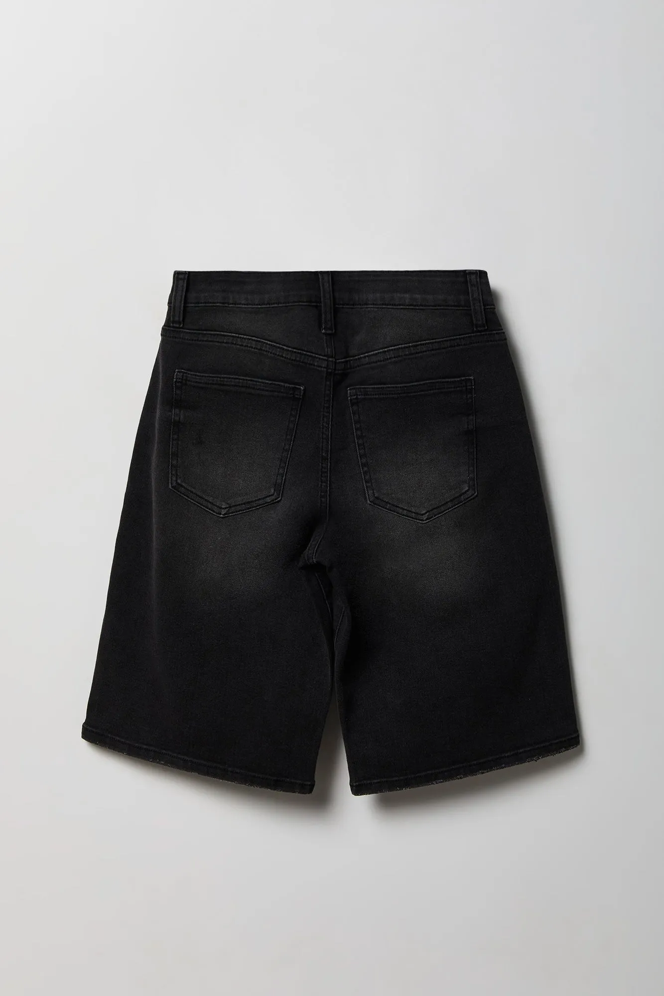 Stretch Low Rise Washed Black Jort sold by Charlotte Russe product image thumbnail 2