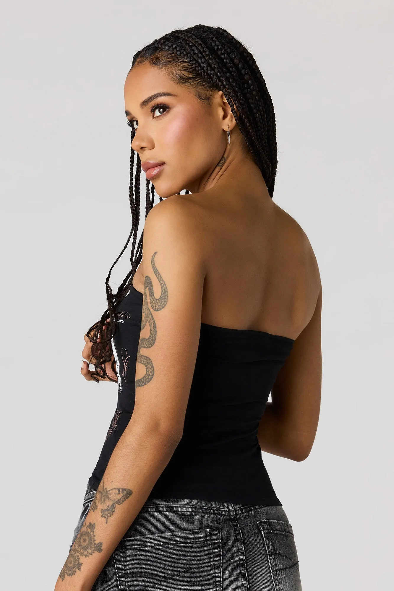 Graphic Tube Top sold by Charlotte Russe product image thumbnail 5