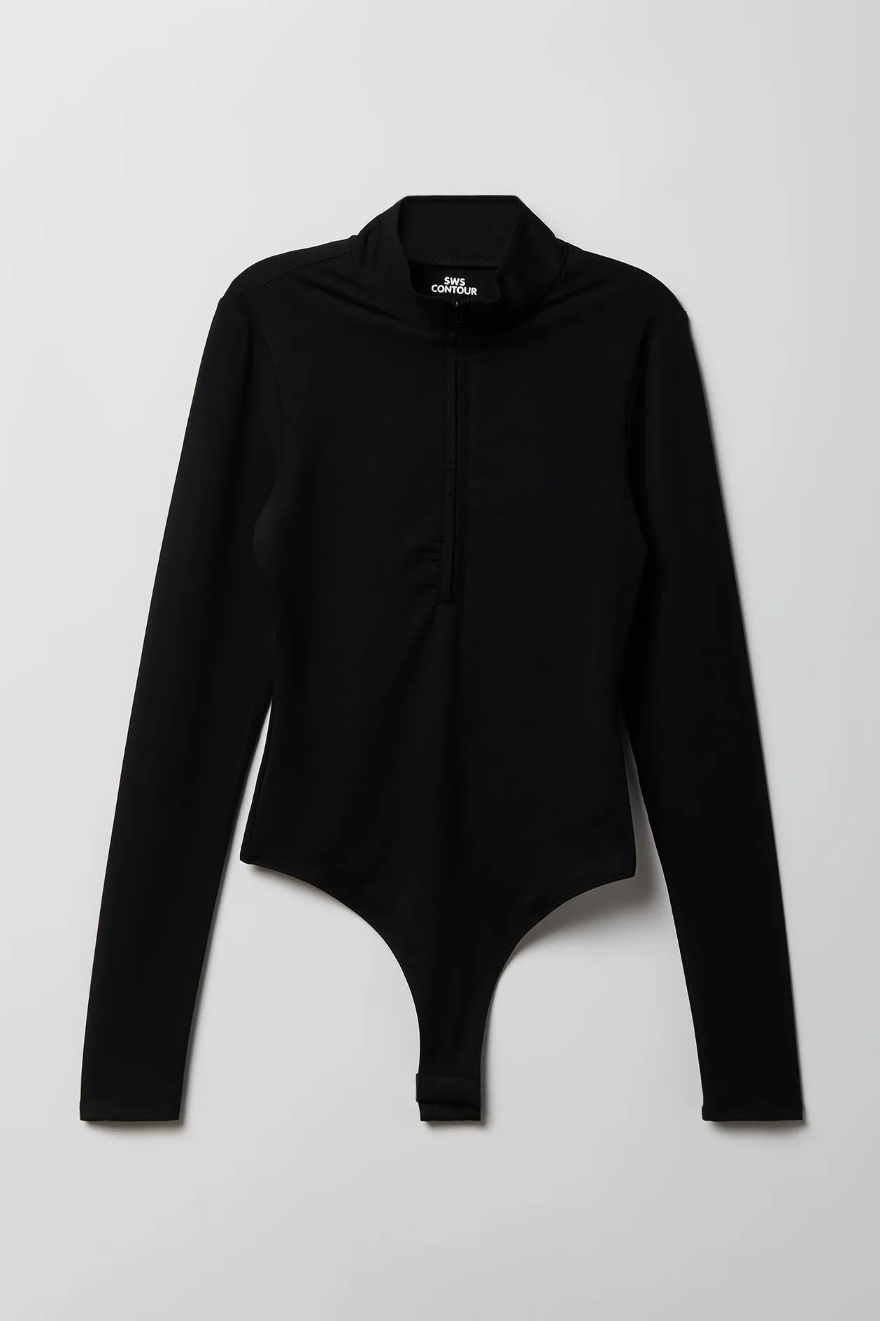 Contour Half Zip Long Sleeve Bodysuit sold by Charlotte Russe product image thumbnail 3