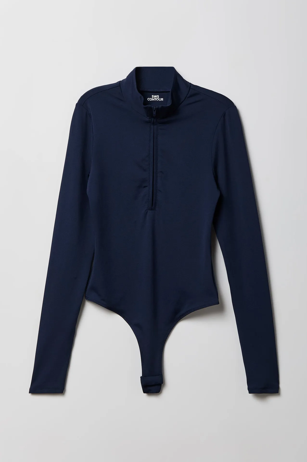 Contour Half Zip Long Sleeve Bodysuit sold by Charlotte Russe product image thumbnail 4