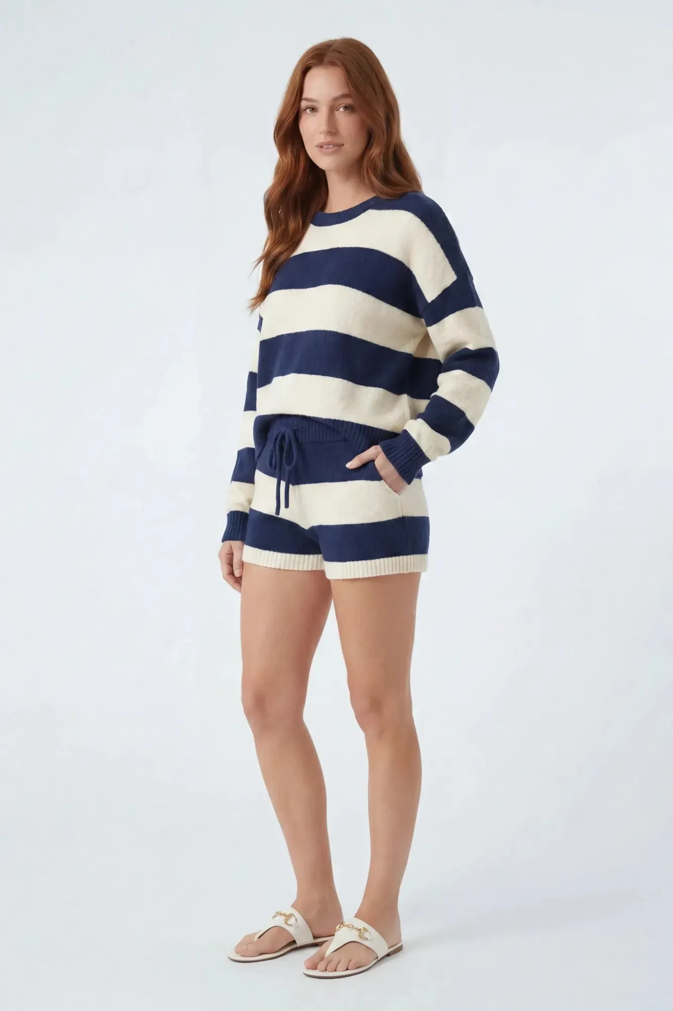 Striped Sweater & Knit Short Set sold by Charlotte Russe product image thumbnail 4