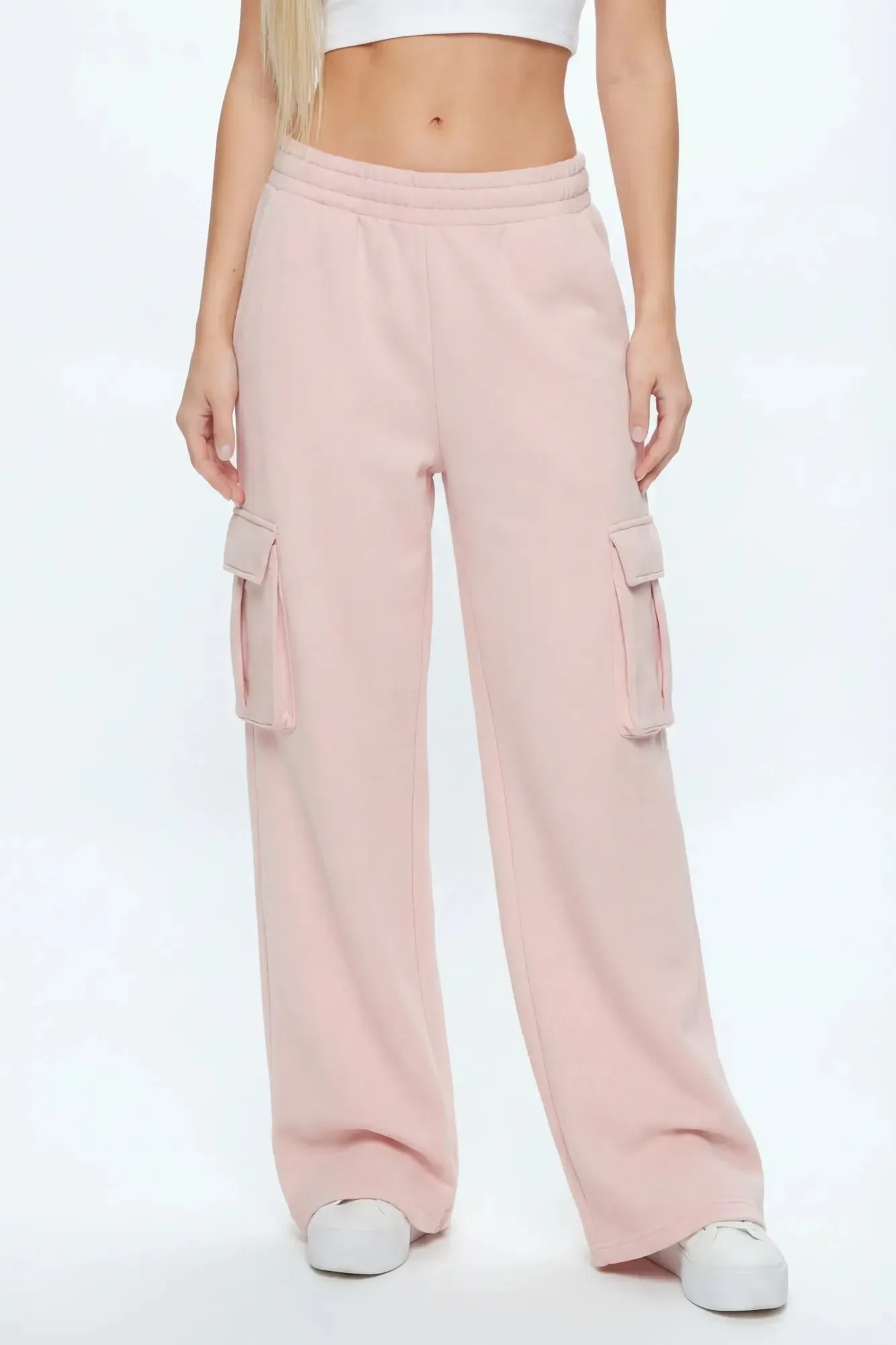 Oversized Wide Leg Cargo Sweatpant sold by Charlotte Russe product image thumbnail 3