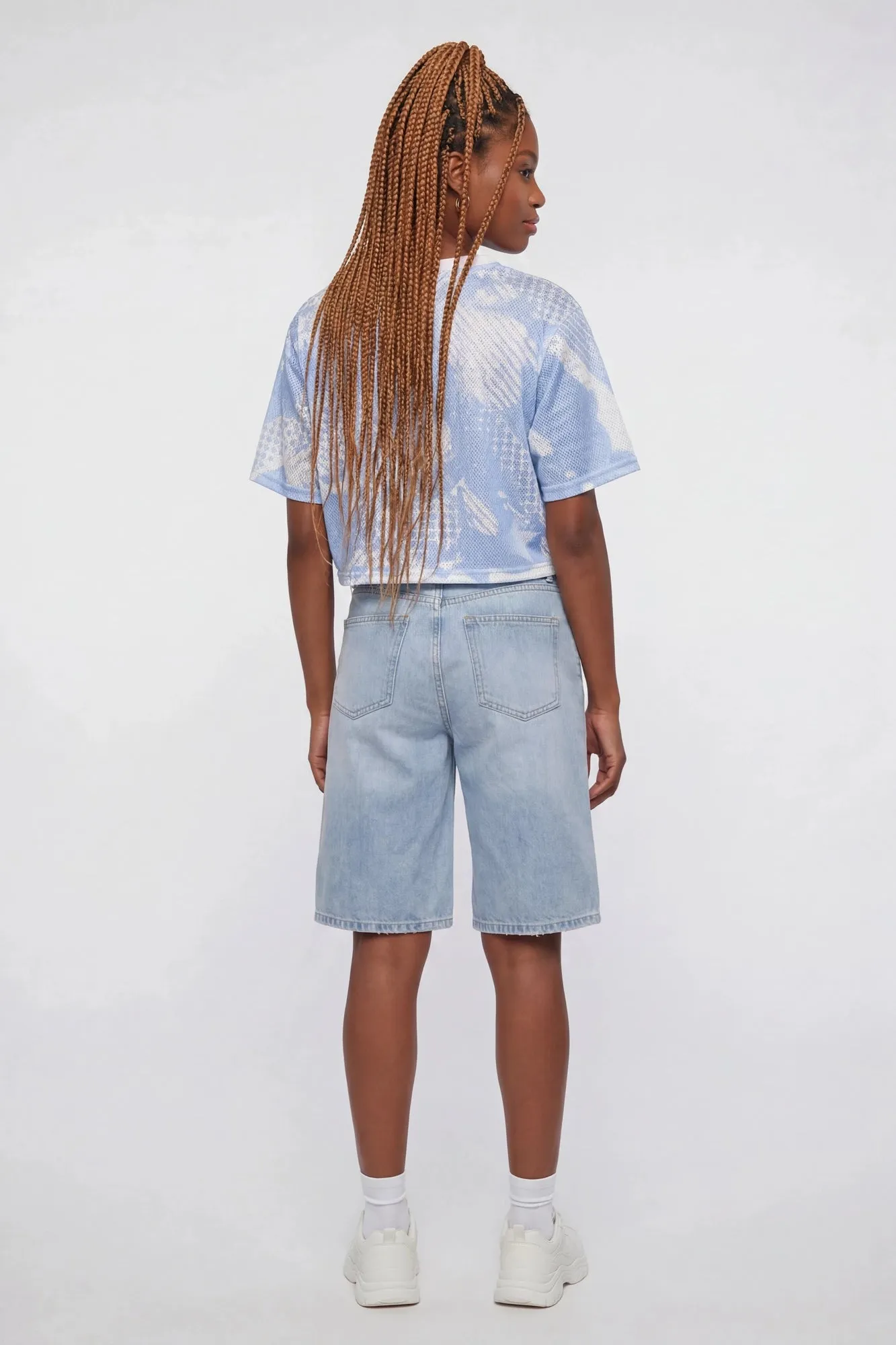 USA Graphic Mesh Cropped Jersey sold by Charlotte Russe product image thumbnail 2
