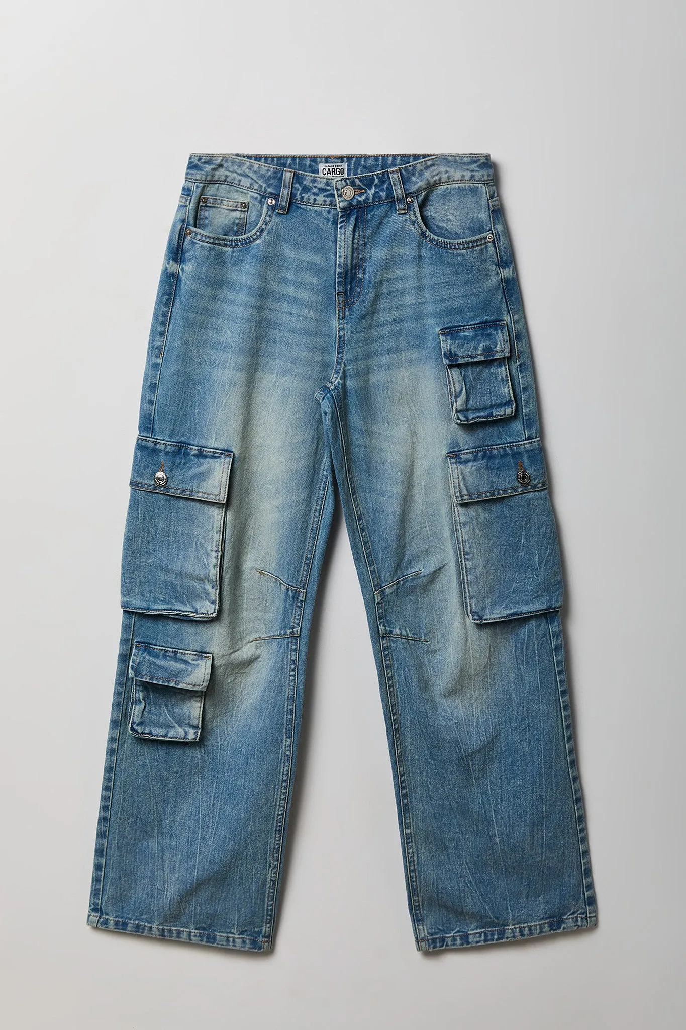 Multi Pocket Cargo Jean sold by Charlotte Russe