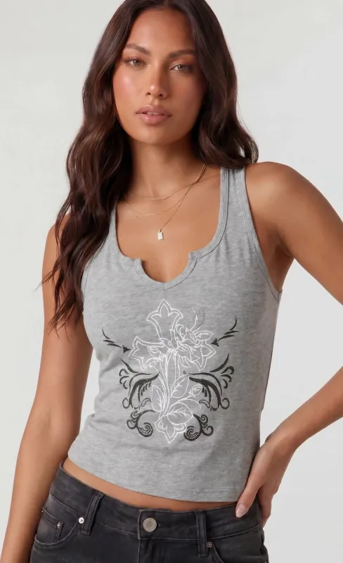 Notch Neckline Tank made by Charlotte Russe