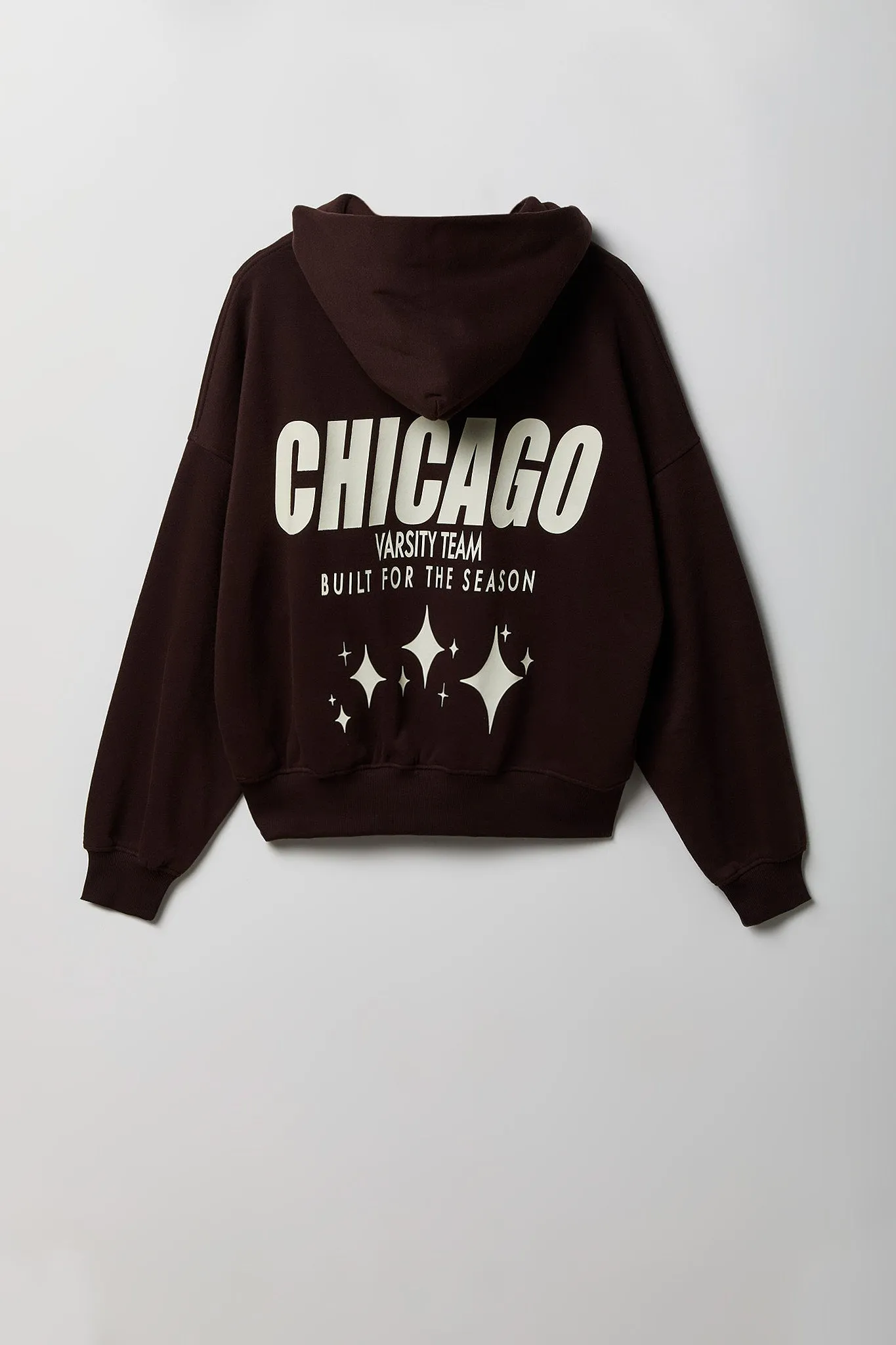 Graphic Boxy Fleece Hoodie sold by Charlotte Russe product image thumbnail 3