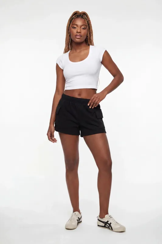 French Terry Cargo Shortie made by Stitches