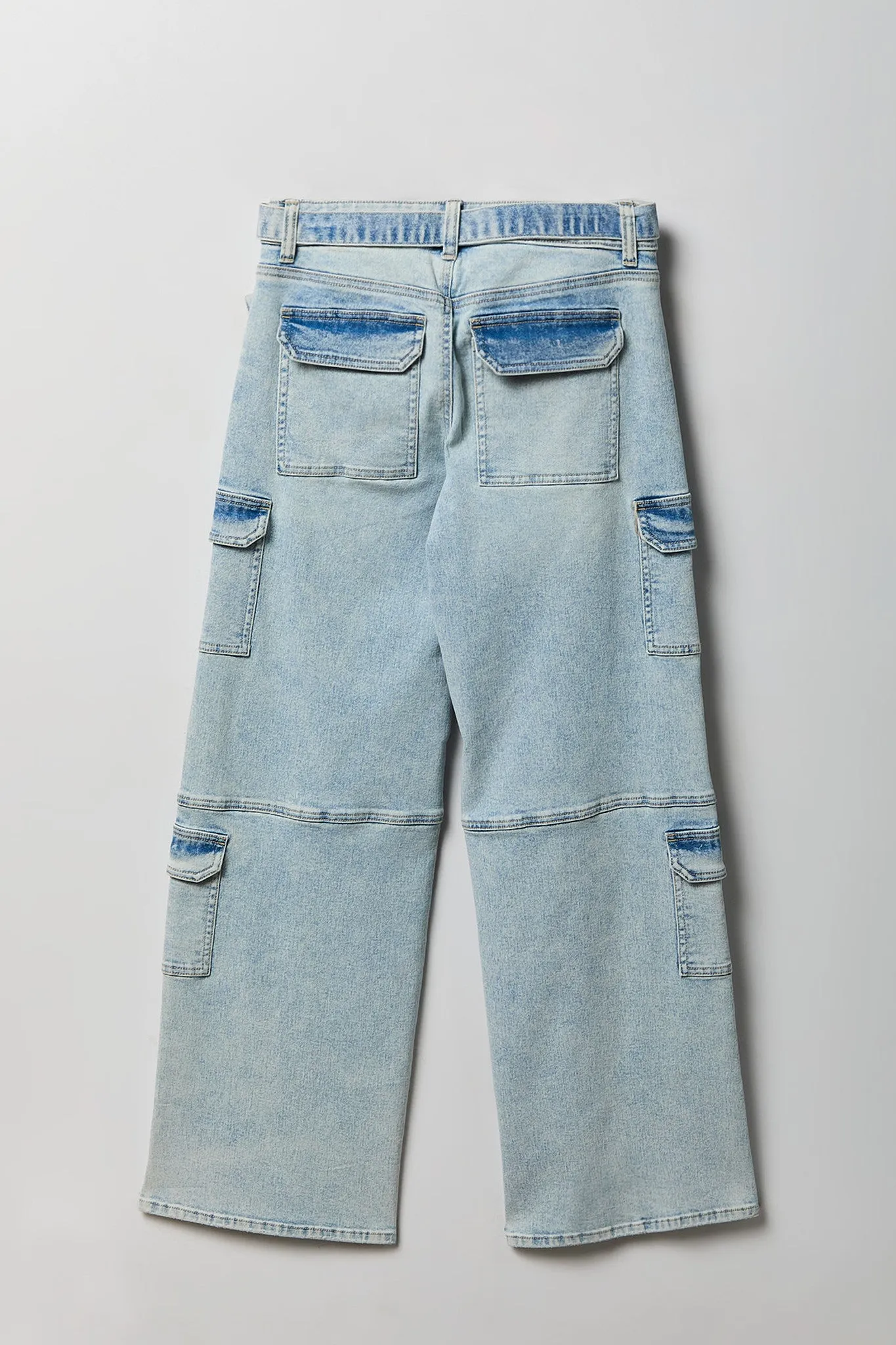 Stretch Low Rise Belted Cargo Jean sold by Charlotte Russe product image thumbnail 4