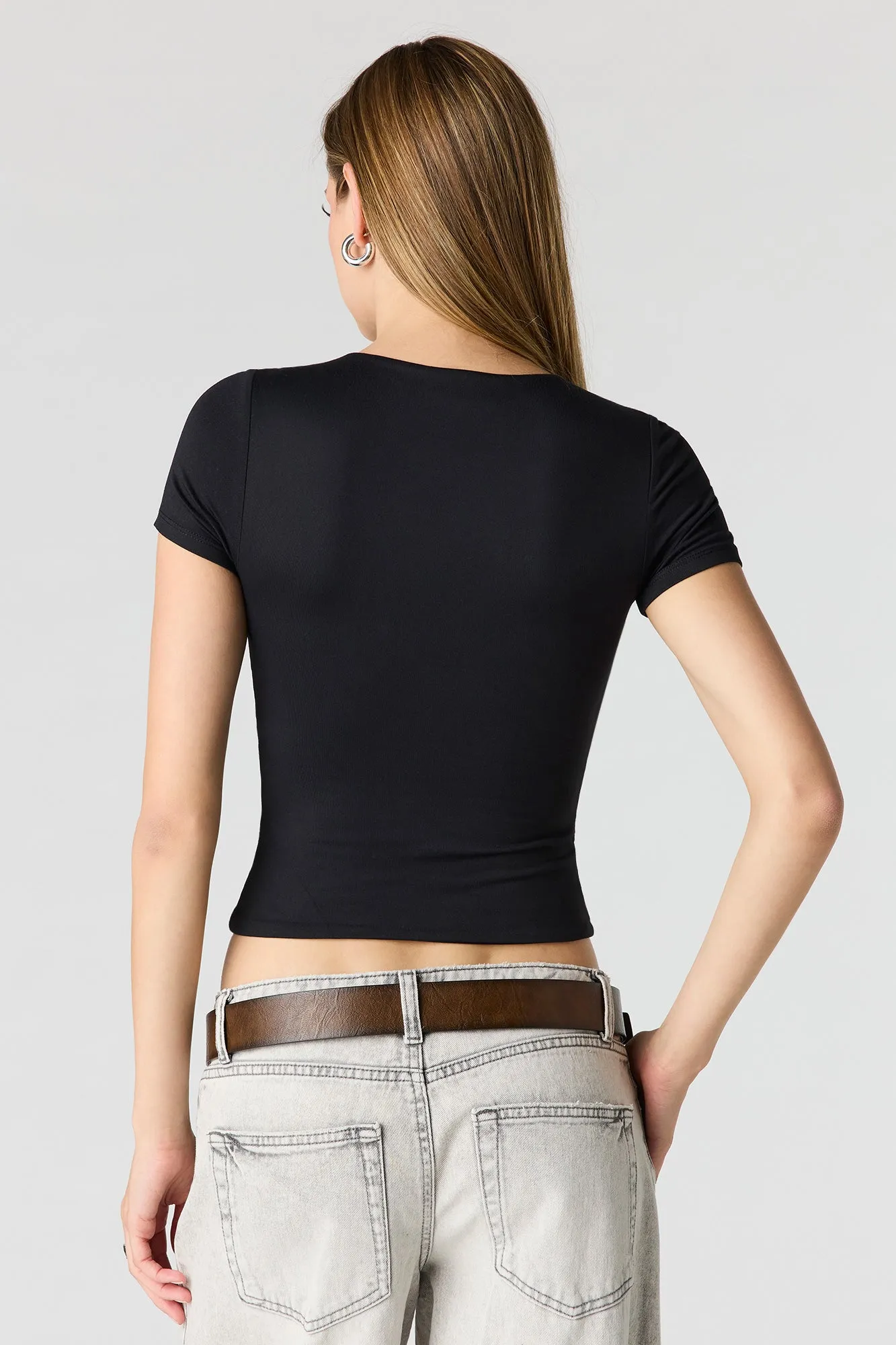 Contour Crewneck T-Shirt sold by Charlotte Russe product image thumbnail 5
