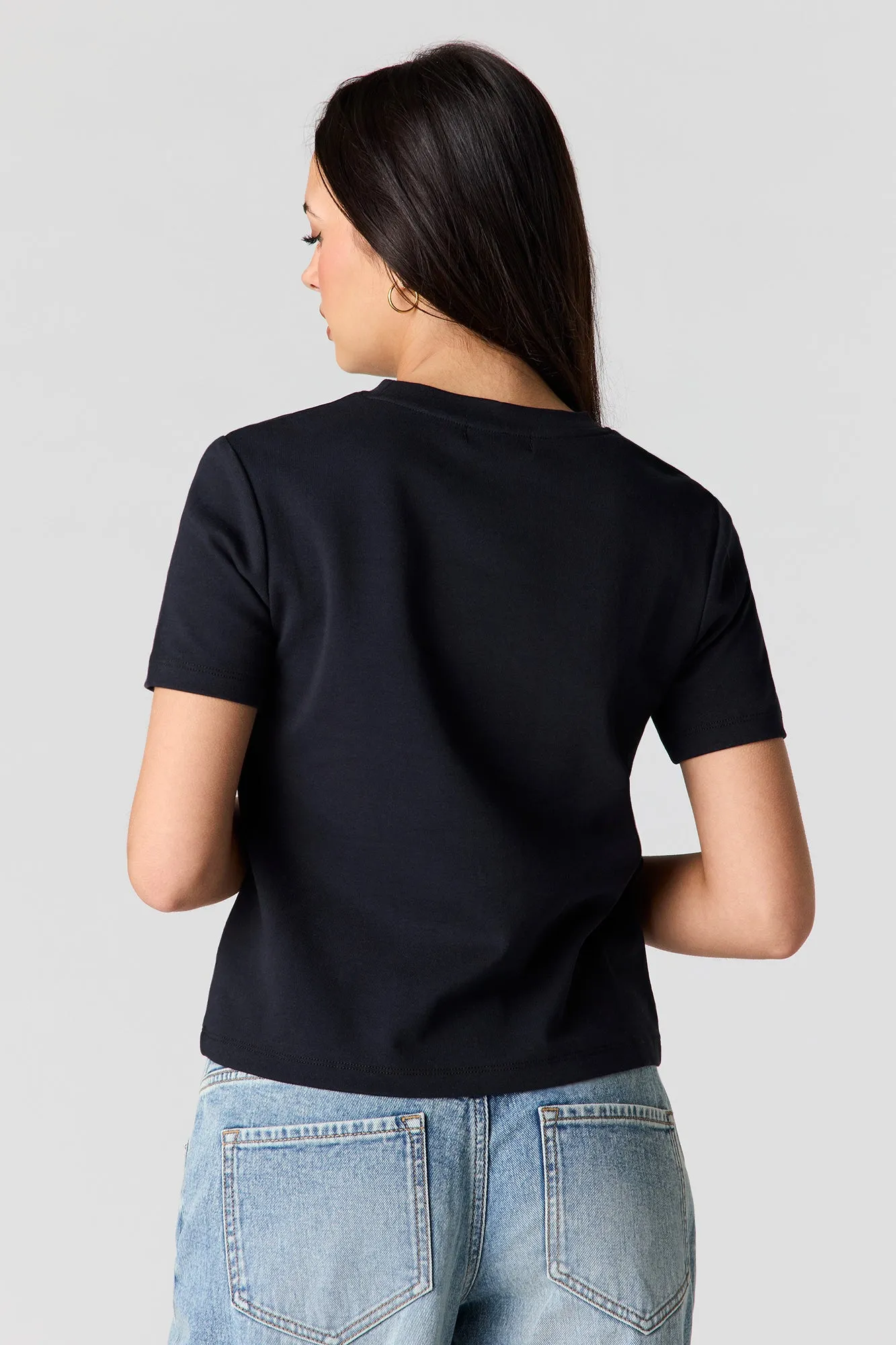 Luxe Heavy Cotton T-Shirt sold by Charlotte Russe product image thumbnail 5