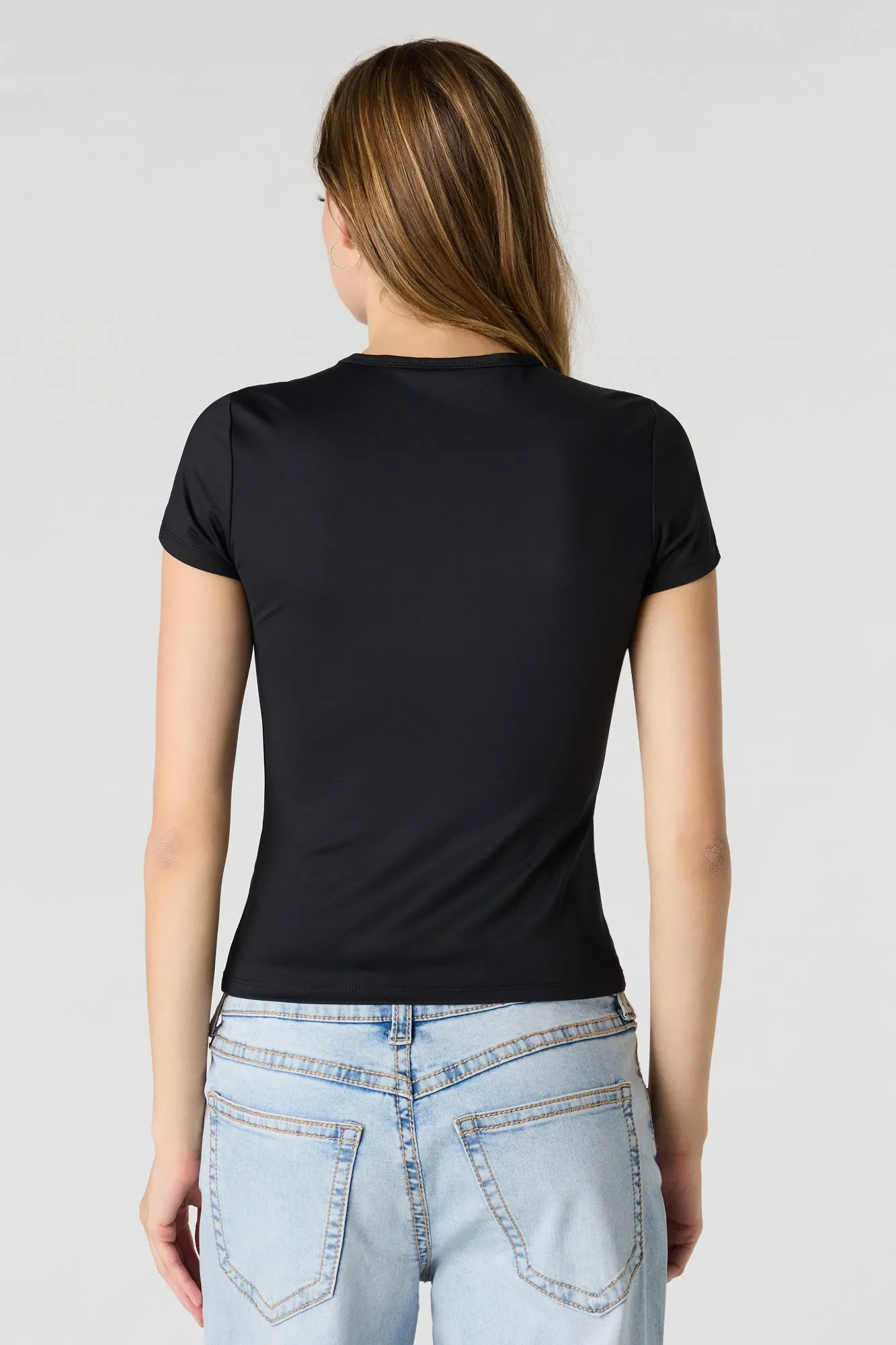 Luxe Heavy Contour T-Shirt sold by Charlotte Russe product image thumbnail 5