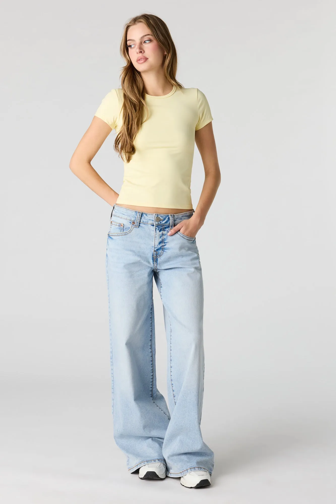 Luxe Heavy Contour T-Shirt sold by Charlotte Russe product image thumbnail 3