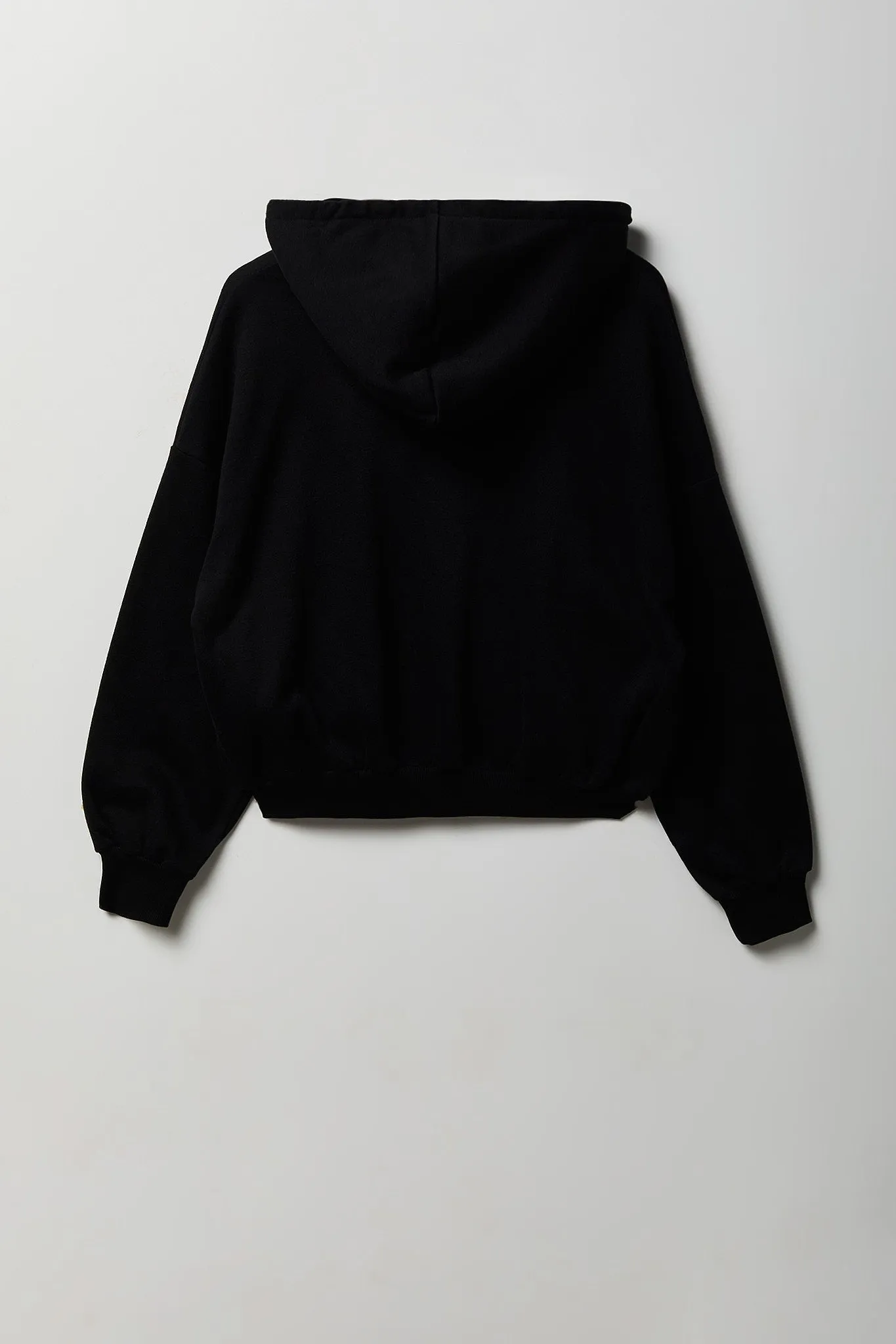 Fleece Boxy Zip Hoodie sold by Charlotte Russe product image thumbnail 2