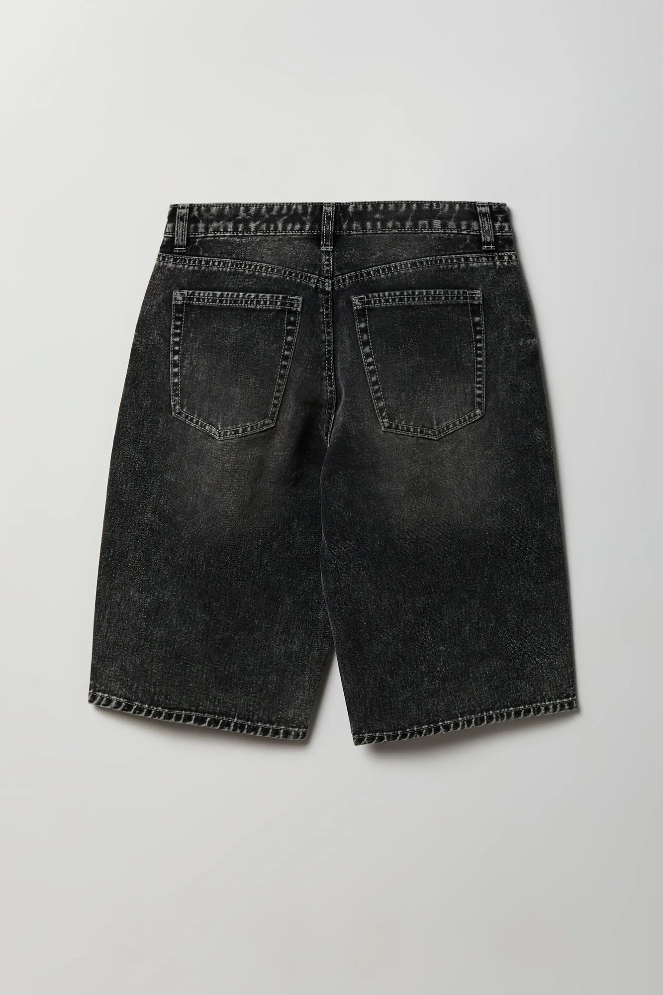 Low Rise Baggy Washed Black Jort 13" sold by Charlotte Russe product image thumbnail 2