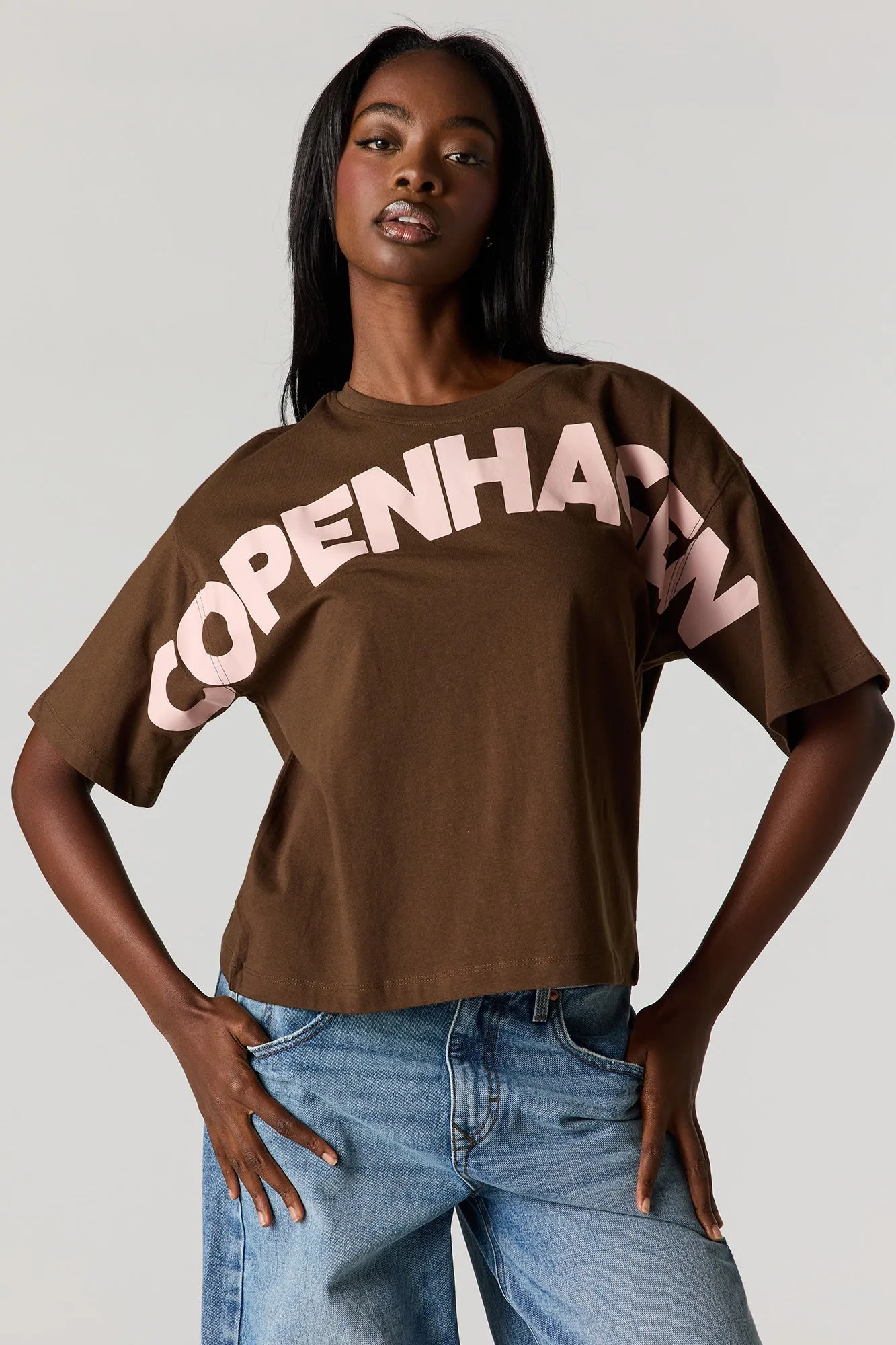 City Graphic Boxy T-Shirt sold by Charlotte Russe product image thumbnail 5