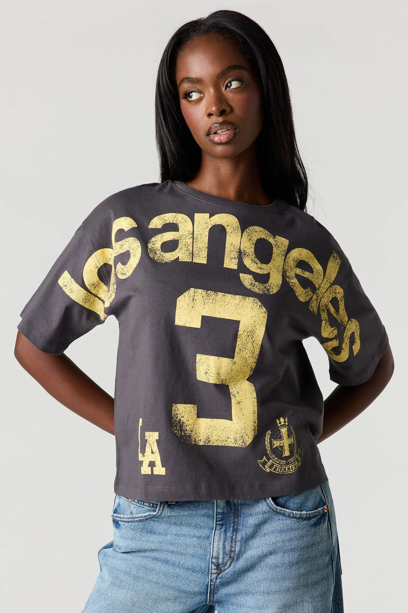 City Graphic Boxy T-Shirt sold by Charlotte Russe