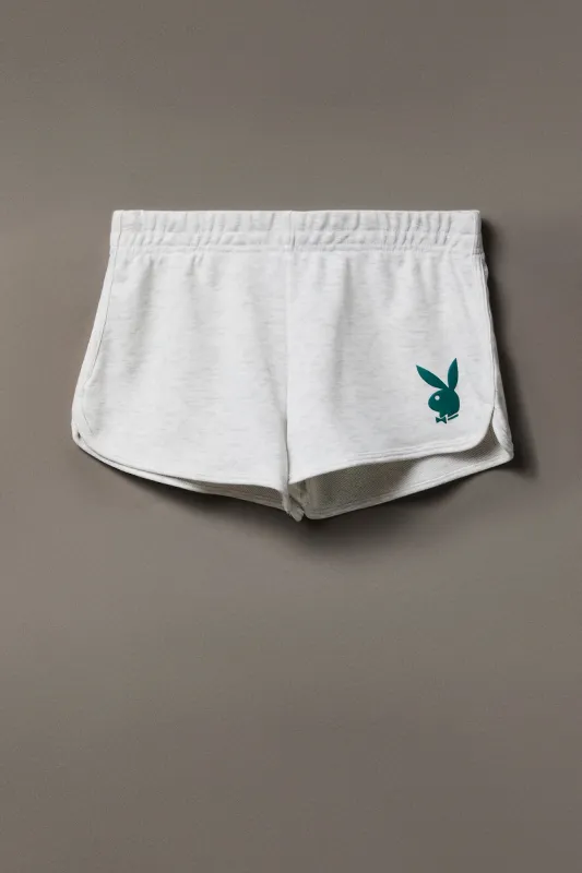 Playboy Graphic Fleece Dolphin Short 2.5" made by Stitches