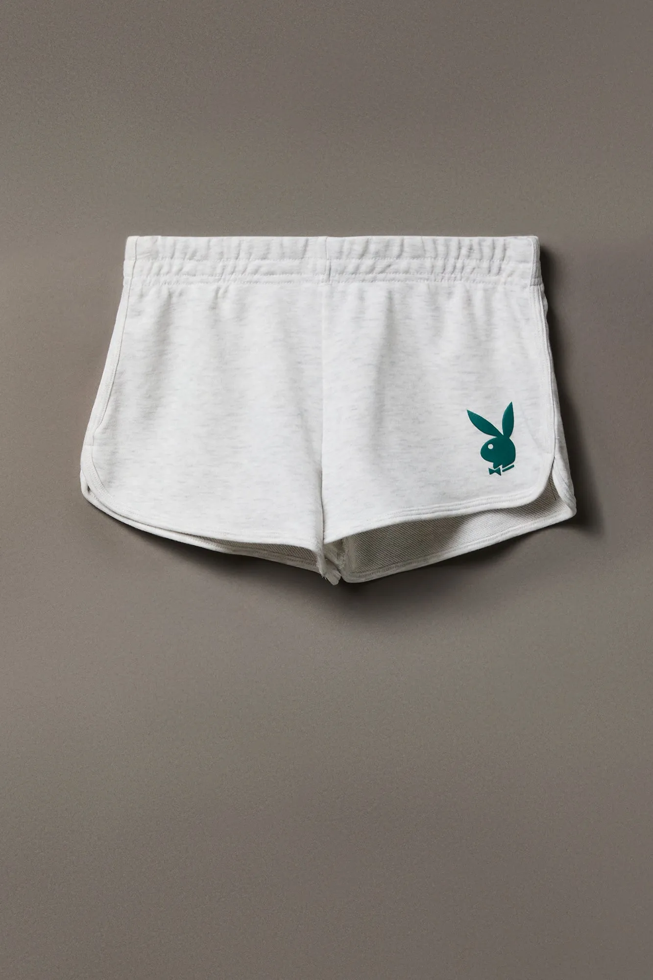 Playboy Graphic Fleece Dolphin Short 2.5" sold by Charlotte Russe