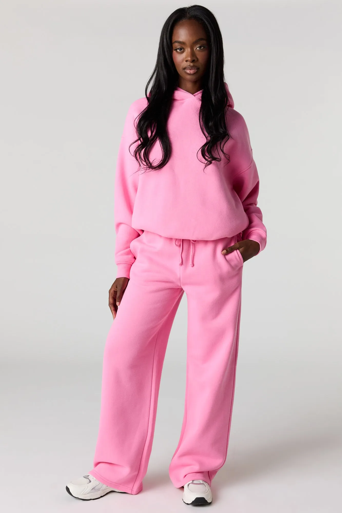 Luxe Fleece Favorite Hoodie sold by Charlotte Russe product image thumbnail 3