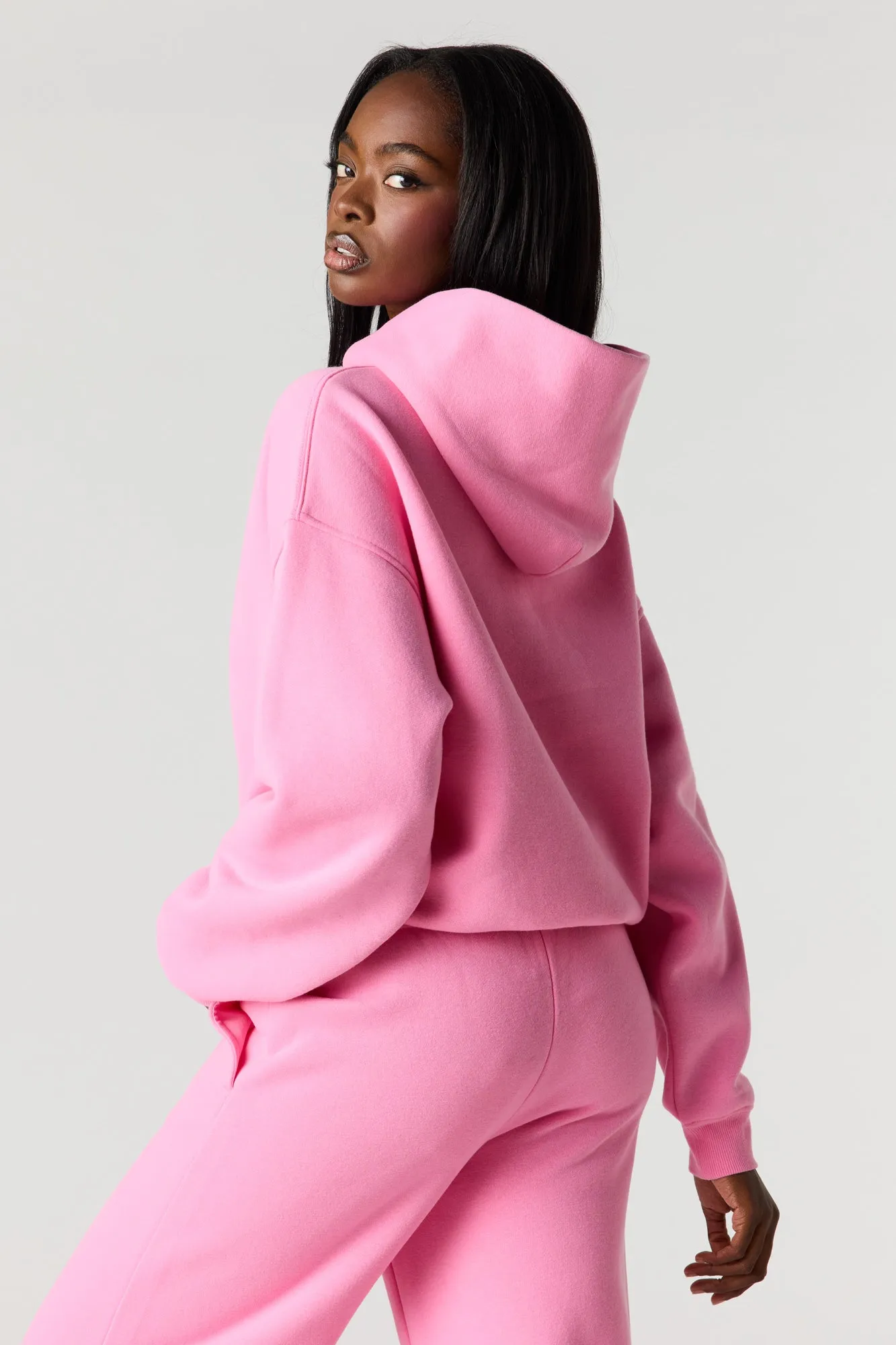 Luxe Fleece Favorite Hoodie sold by Charlotte Russe product image thumbnail 2