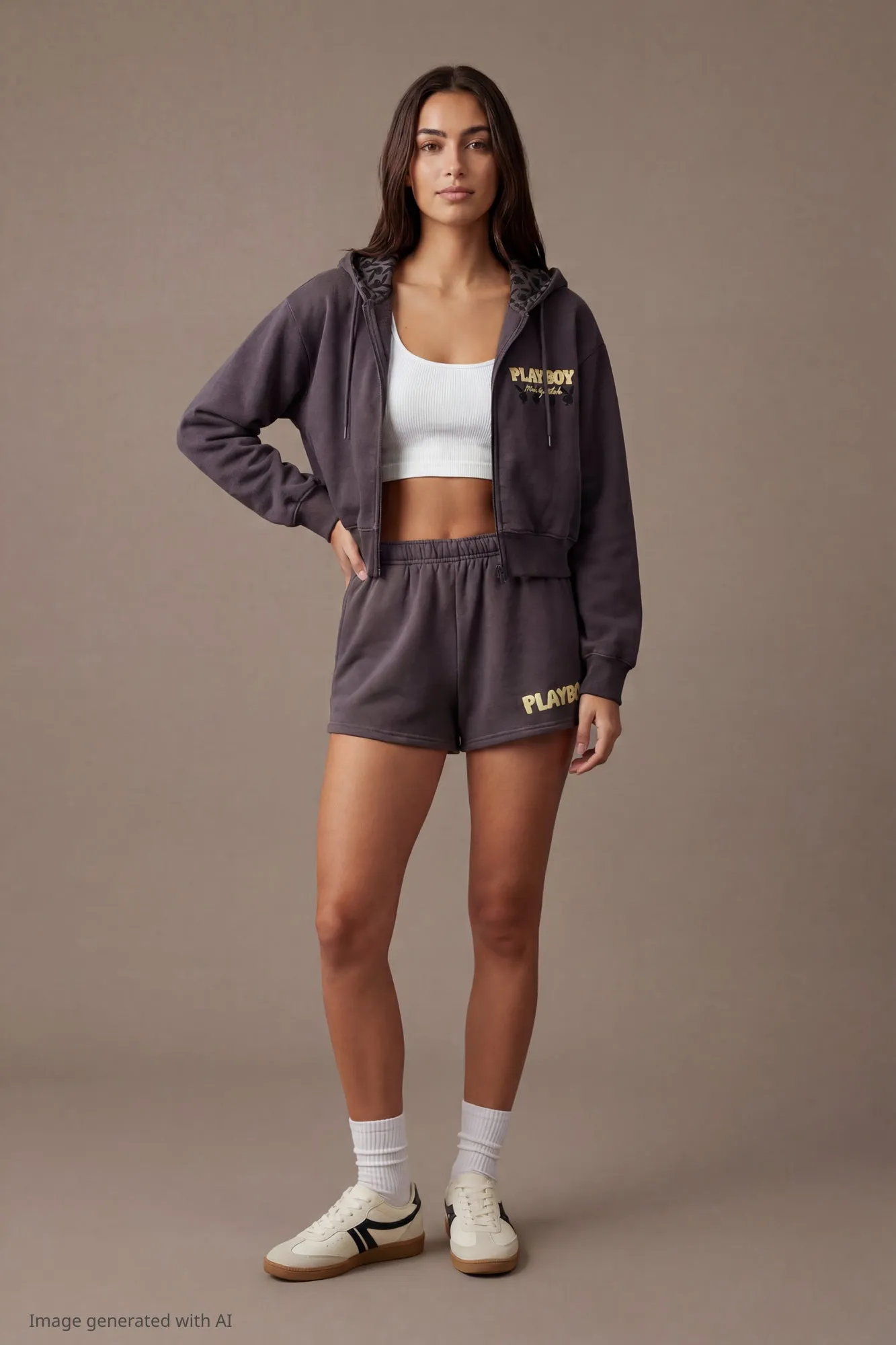Playboy Fleece Graphic Zip Hoodie sold by Charlotte Russe product image thumbnail 2