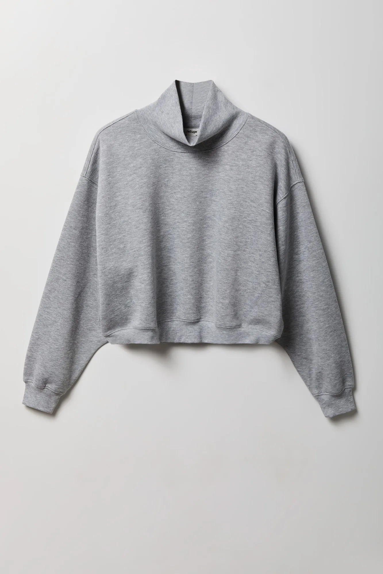 Fleece Boxy Mock Neck Sweatshirt sold by Charlotte Russe