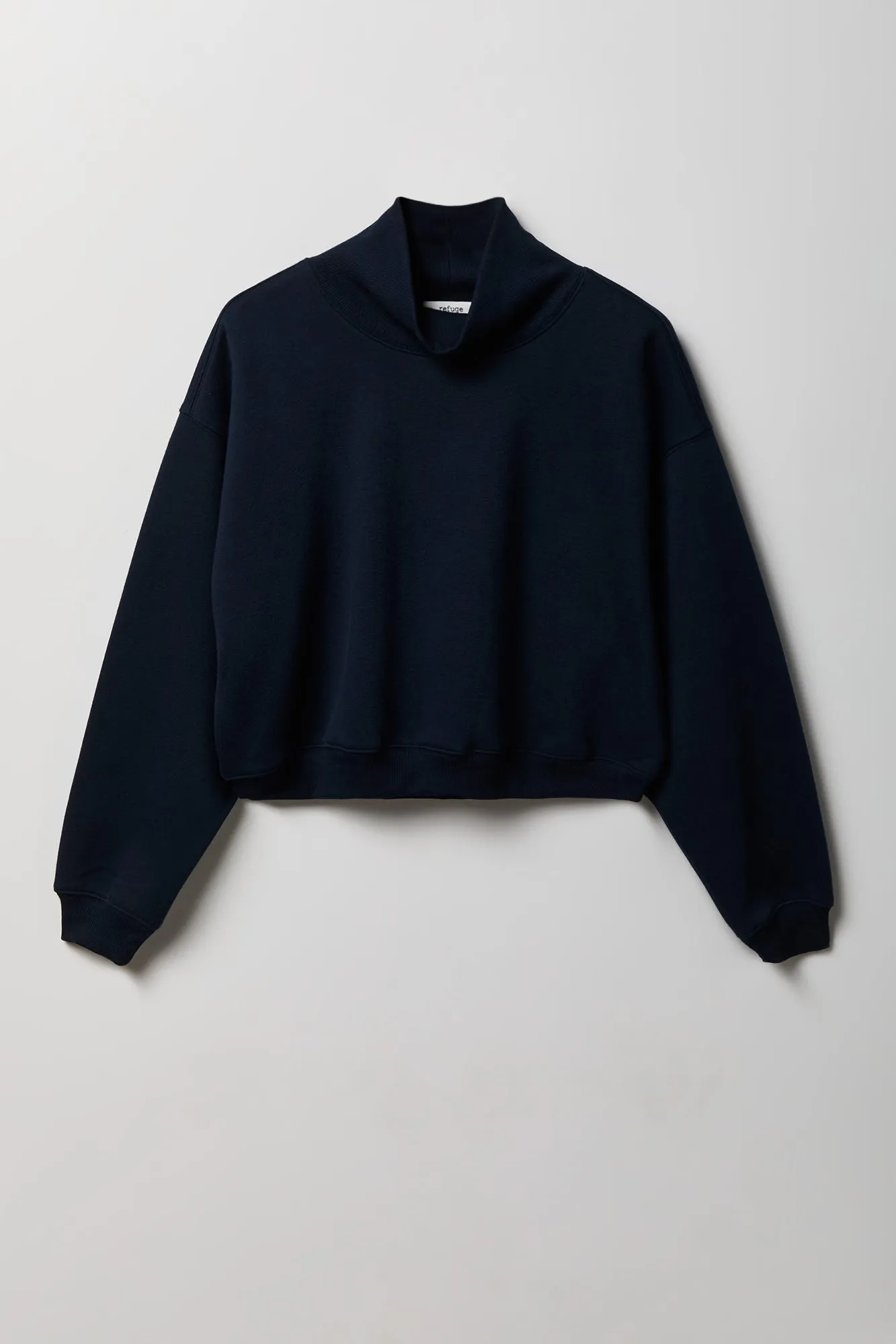 Fleece Boxy Mock Neck Sweatshirt sold by Charlotte Russe product image thumbnail 3