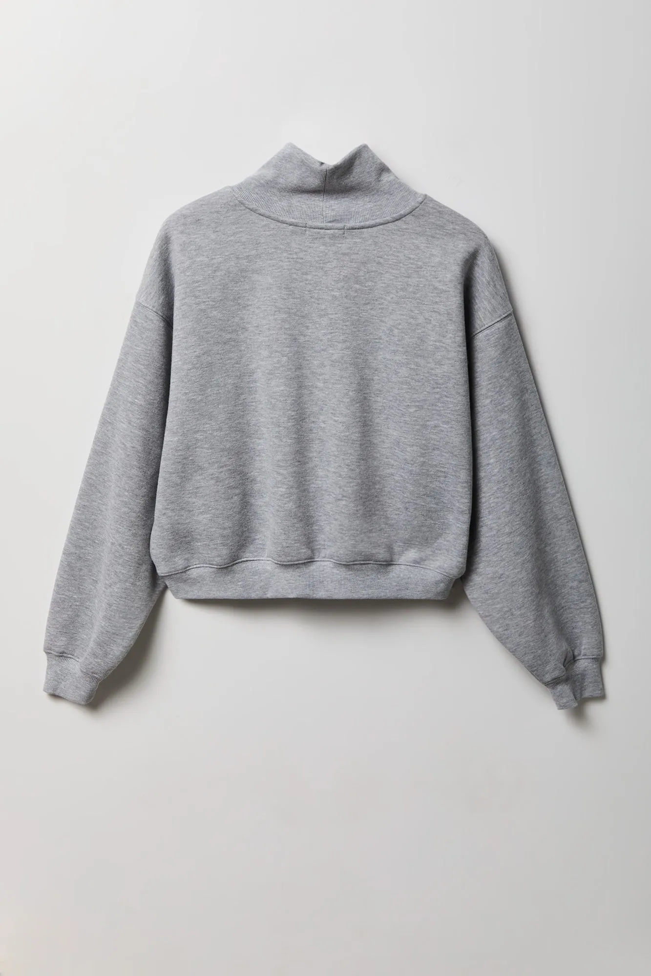 Fleece Boxy Mock Neck Sweatshirt sold by Charlotte Russe product image thumbnail 2