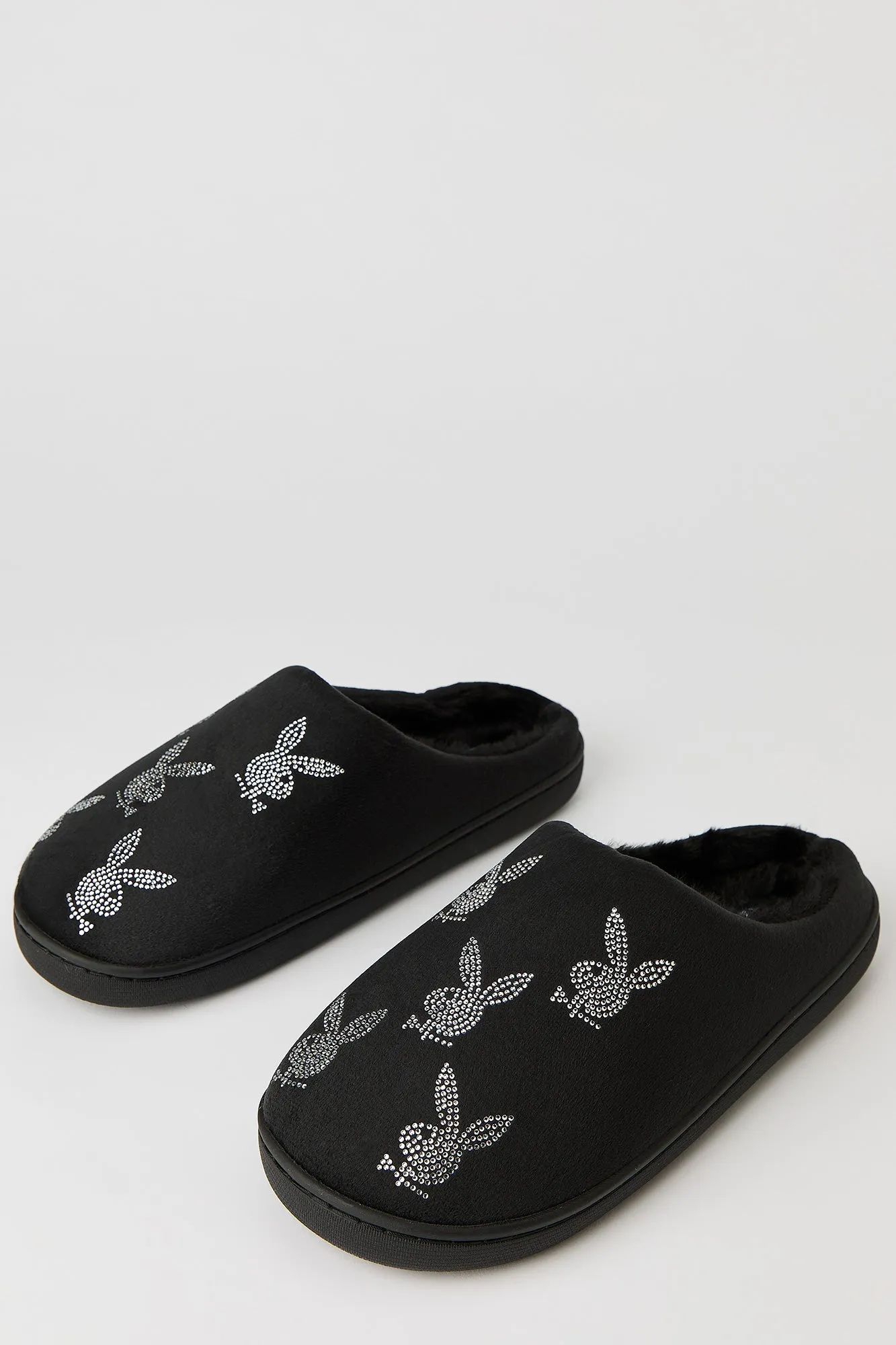 Playboy Rhinestone Faux Fur Slipper sold by Charlotte Russe product image thumbnail 4