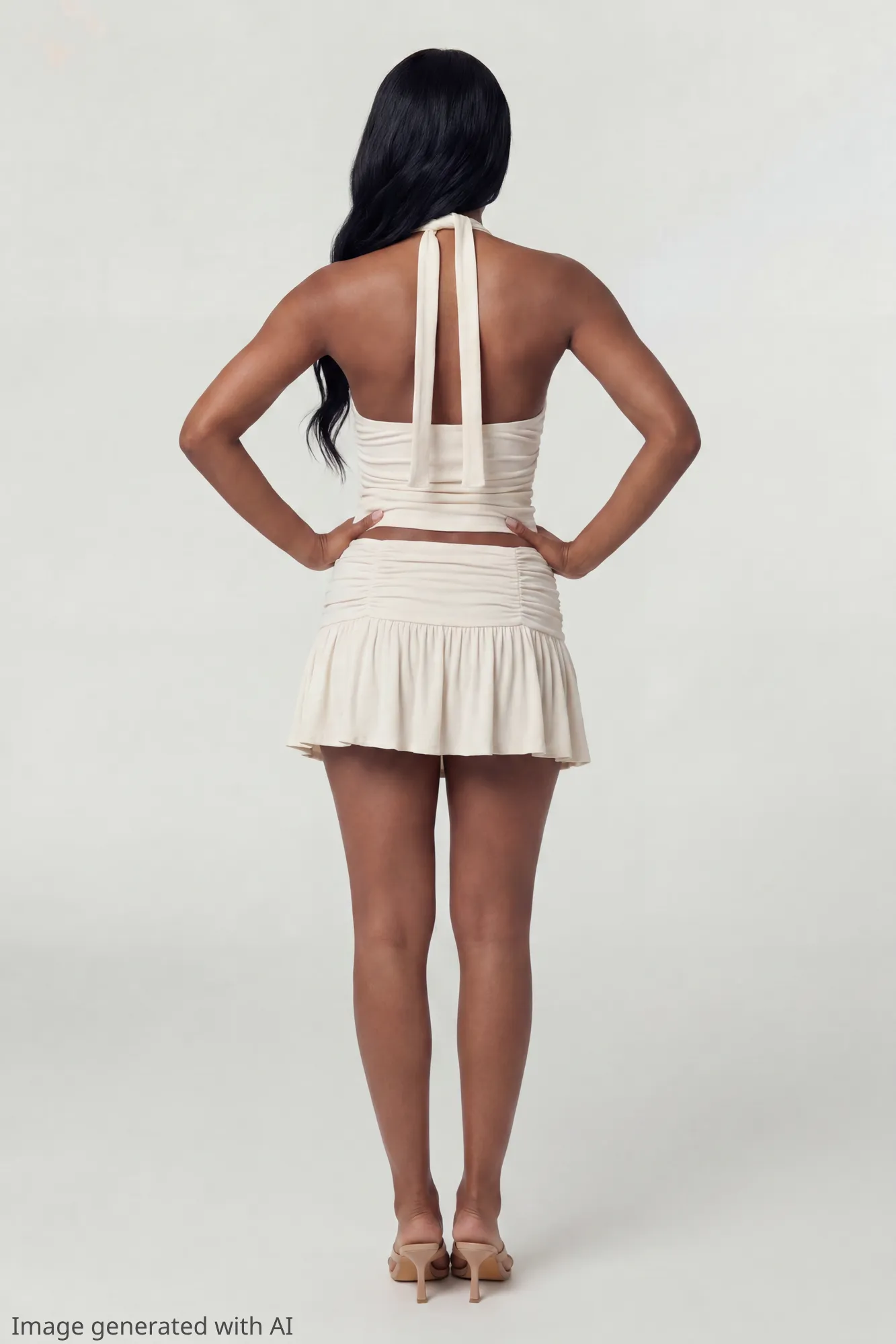 Mesh Halter Top & Mini Skirt Set sold by Charlotte Russe product image thumbnail 2
