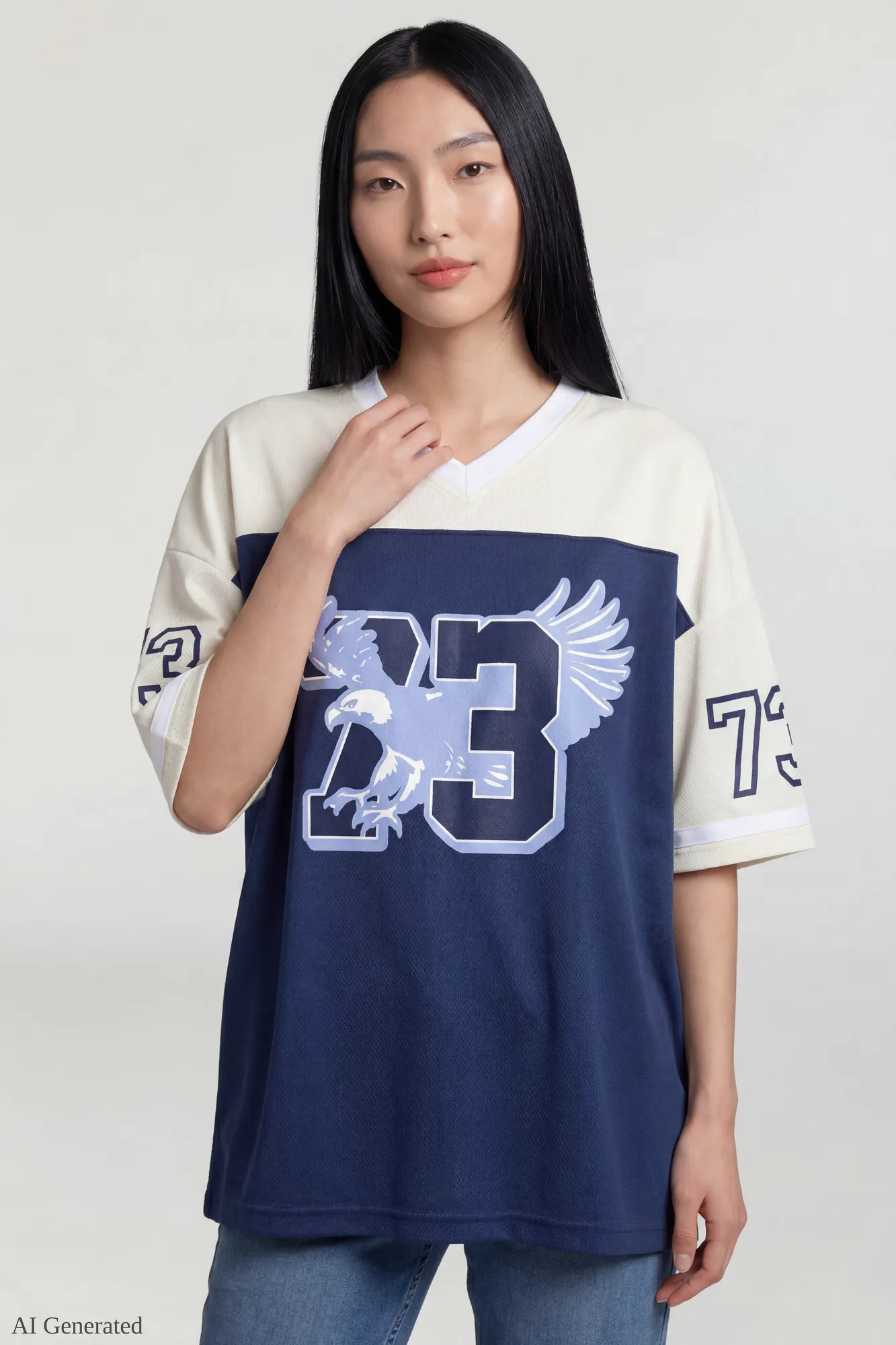 Graphic Mesh Jersey sold by Charlotte Russe product image thumbnail 5