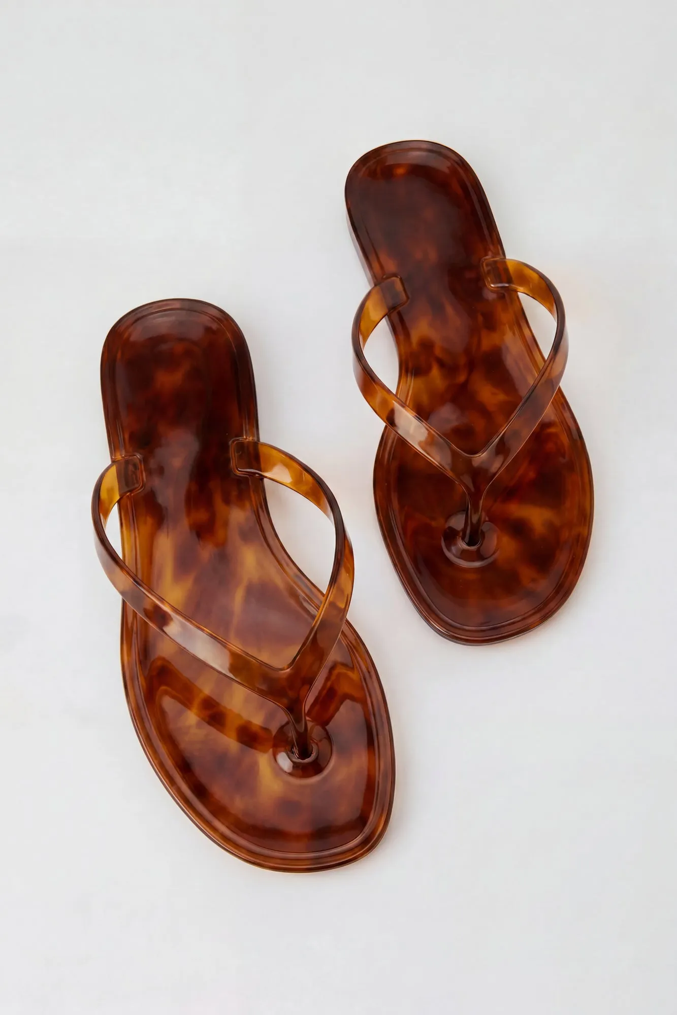 Tortoiseshell Jelly Thong Sandal sold by Charlotte Russe product image thumbnail 2