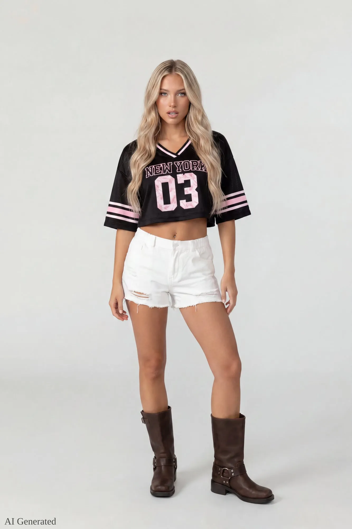 Mesh Cropped Jersey sold by Charlotte Russe product image thumbnail 5