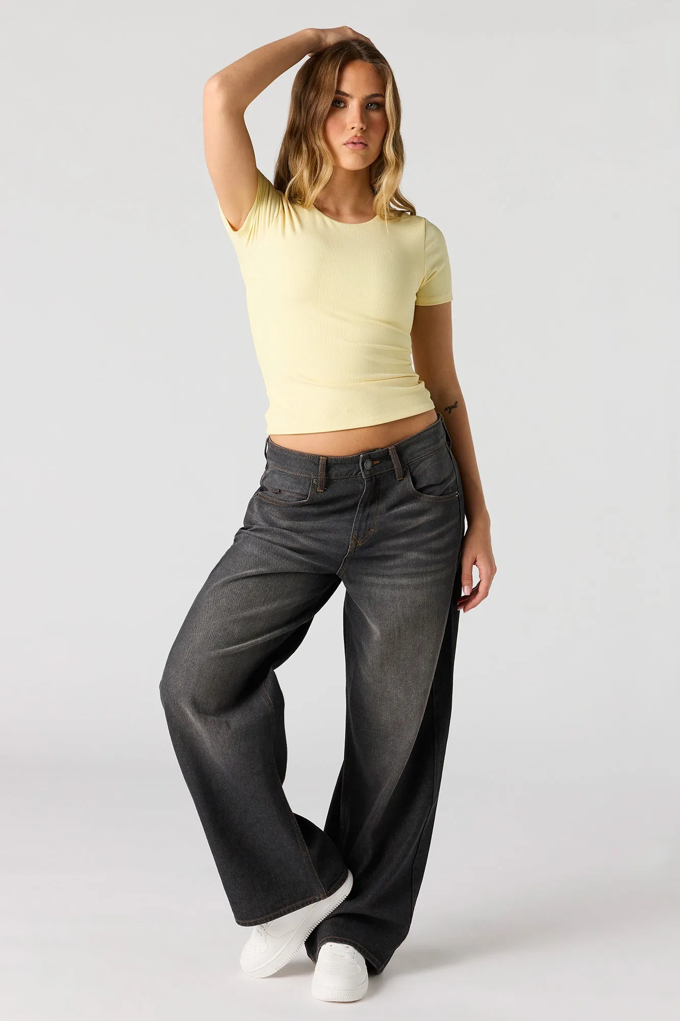 Contour Ribbed T-Shirt sold by Charlotte Russe product image thumbnail 3