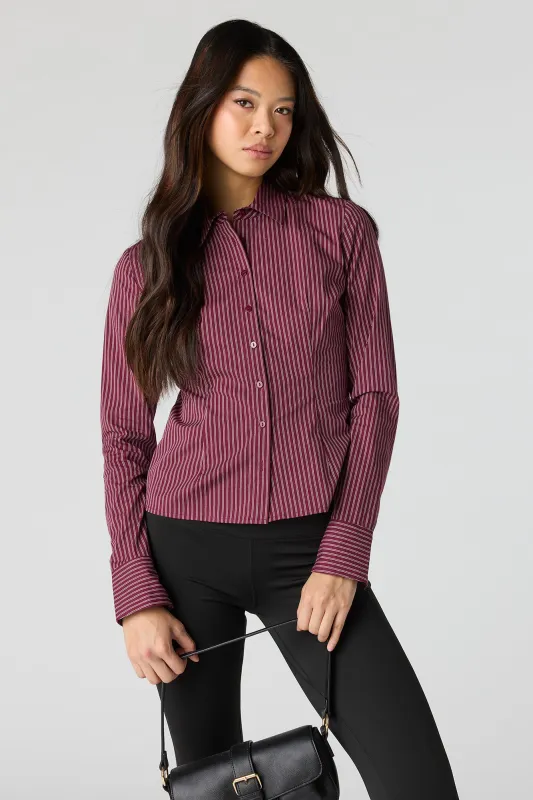 Slim Fit Button-Up Top made by Stitches