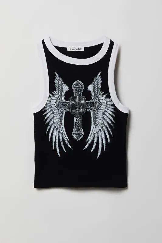 Graphic Ringer Tank made by Stitches