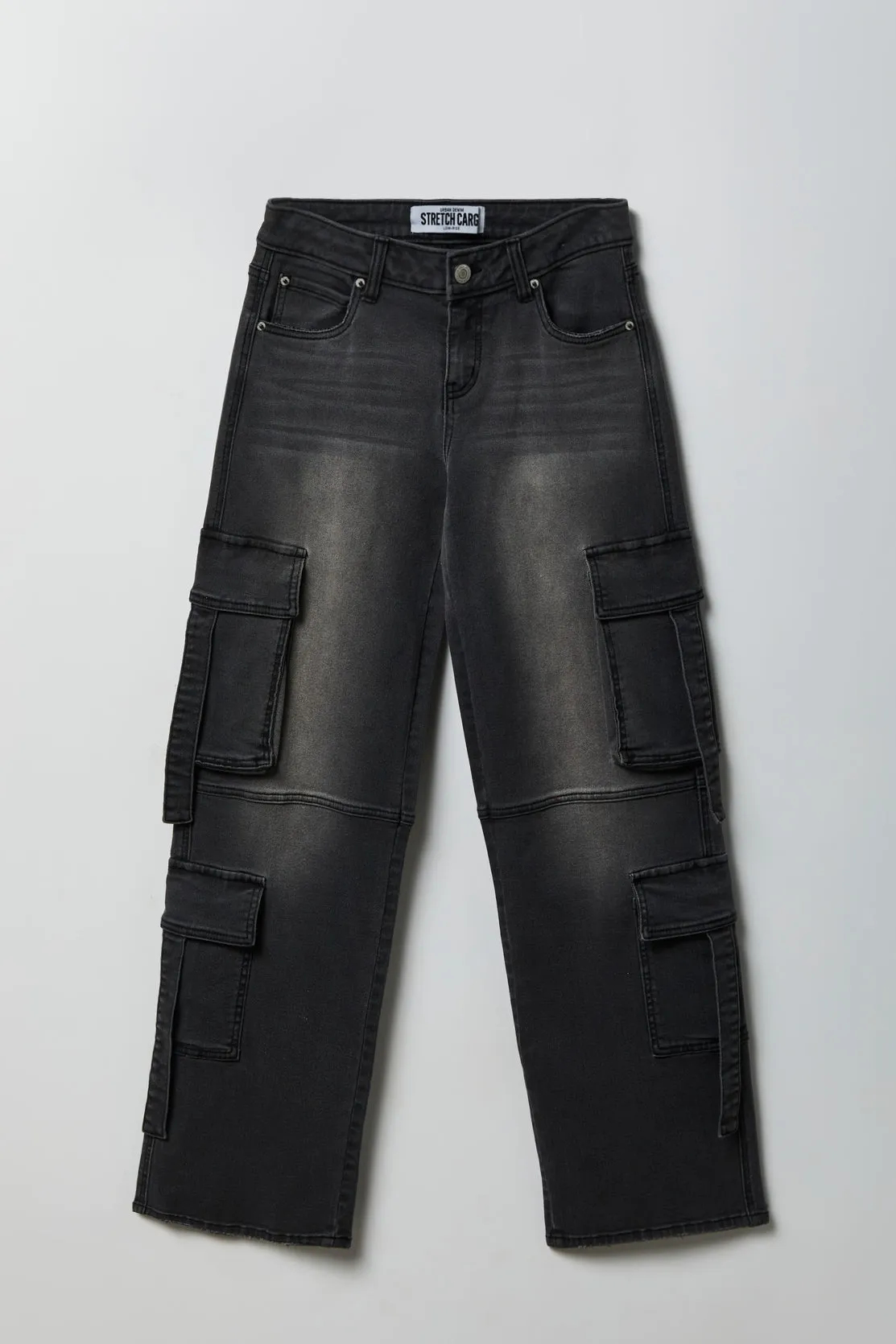 Stretch Low Rise Cargo Jean sold by Charlotte Russe
