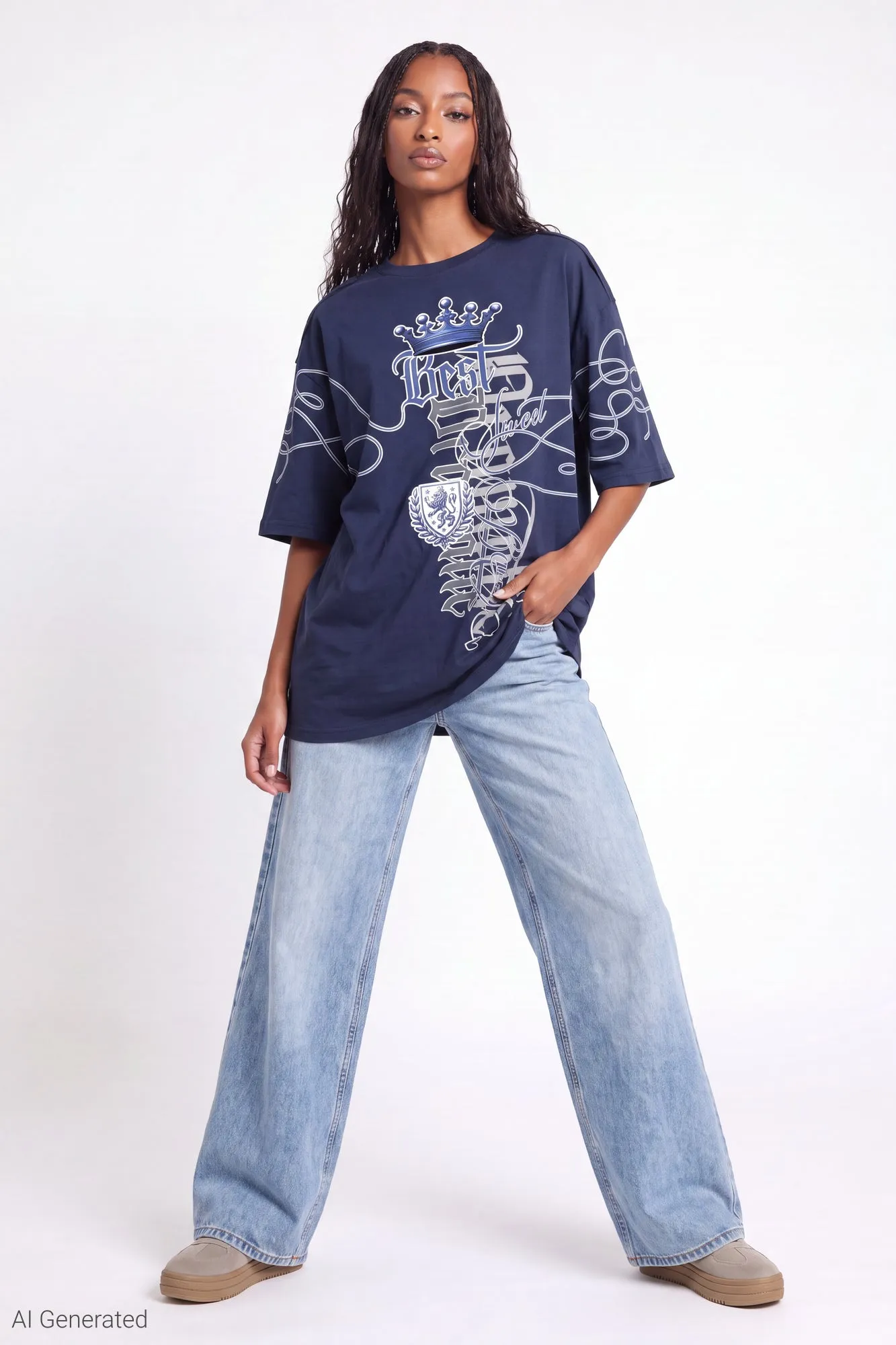Oversized Soft Graphic T-Shirt sold by Charlotte Russe product image thumbnail 2