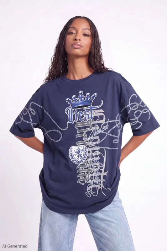 Oversized Soft Graphic T-Shirt made by Charlotte Russe